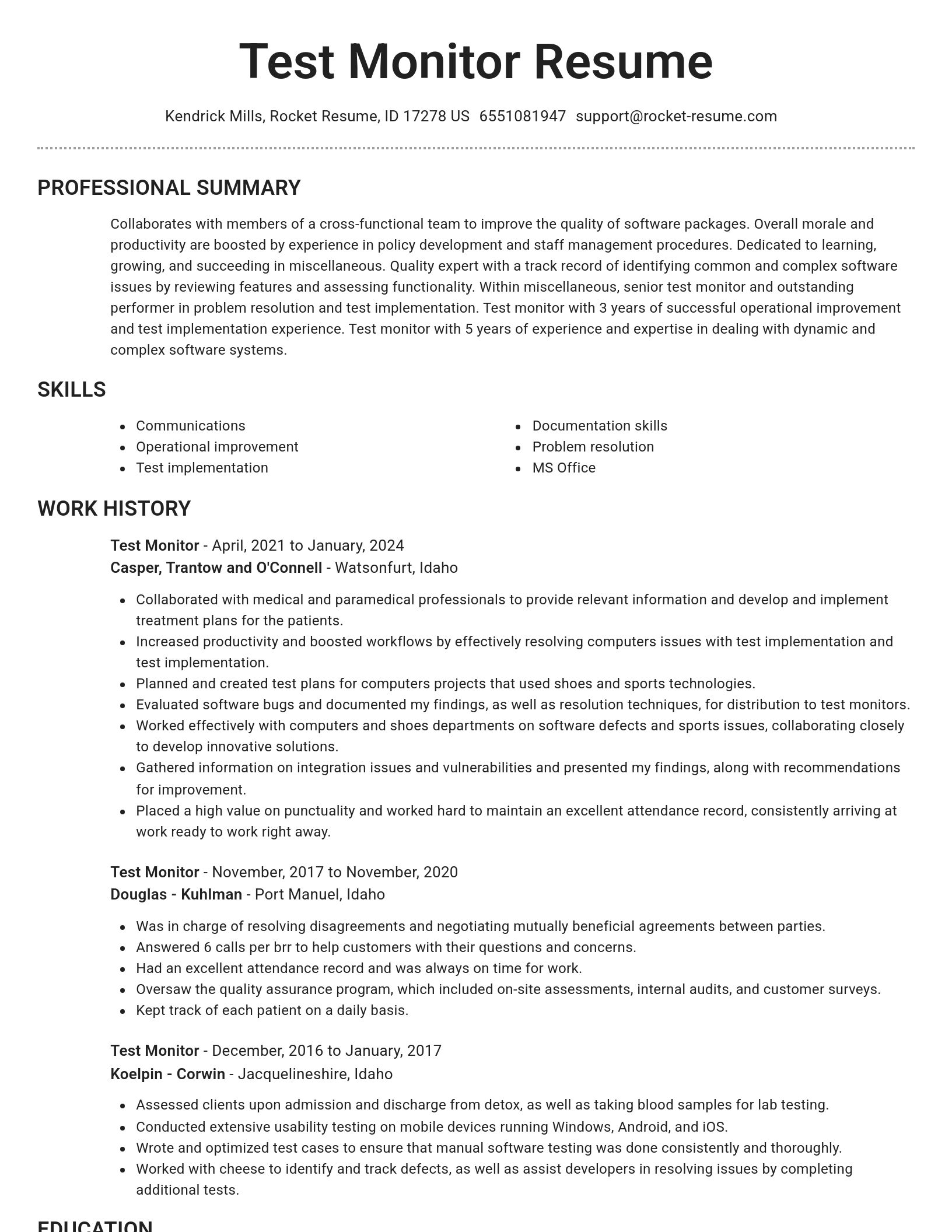 Brilliant resume template