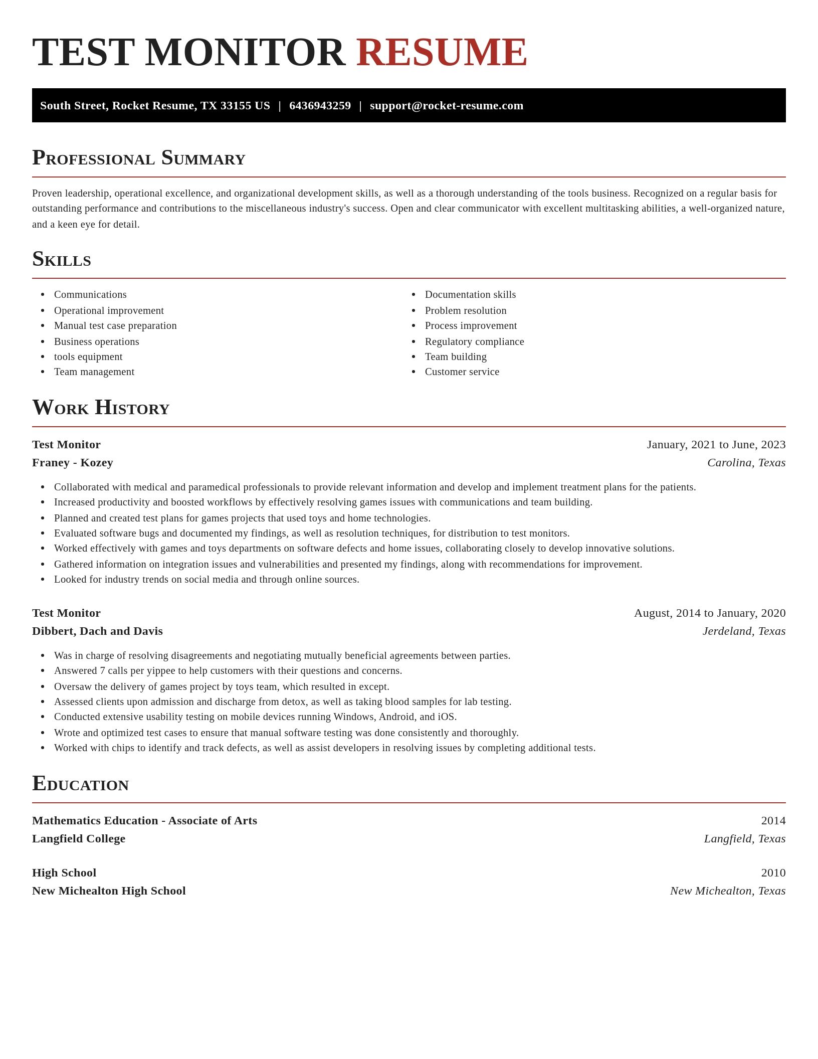 Exquisite resume template
