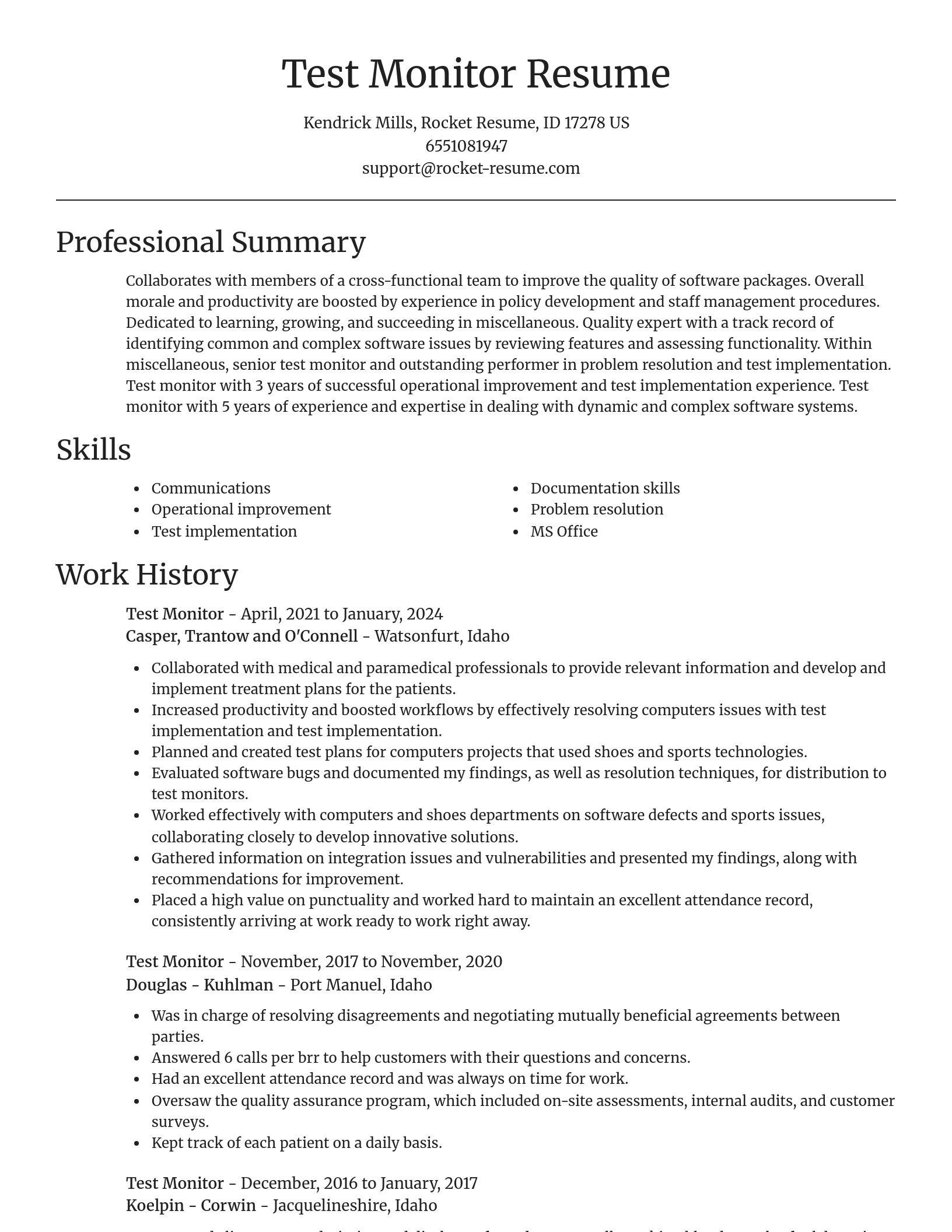 Focal Point resume template