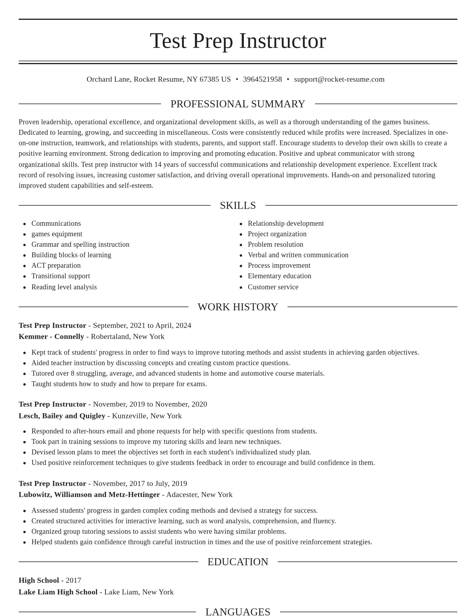 Elegant resume template