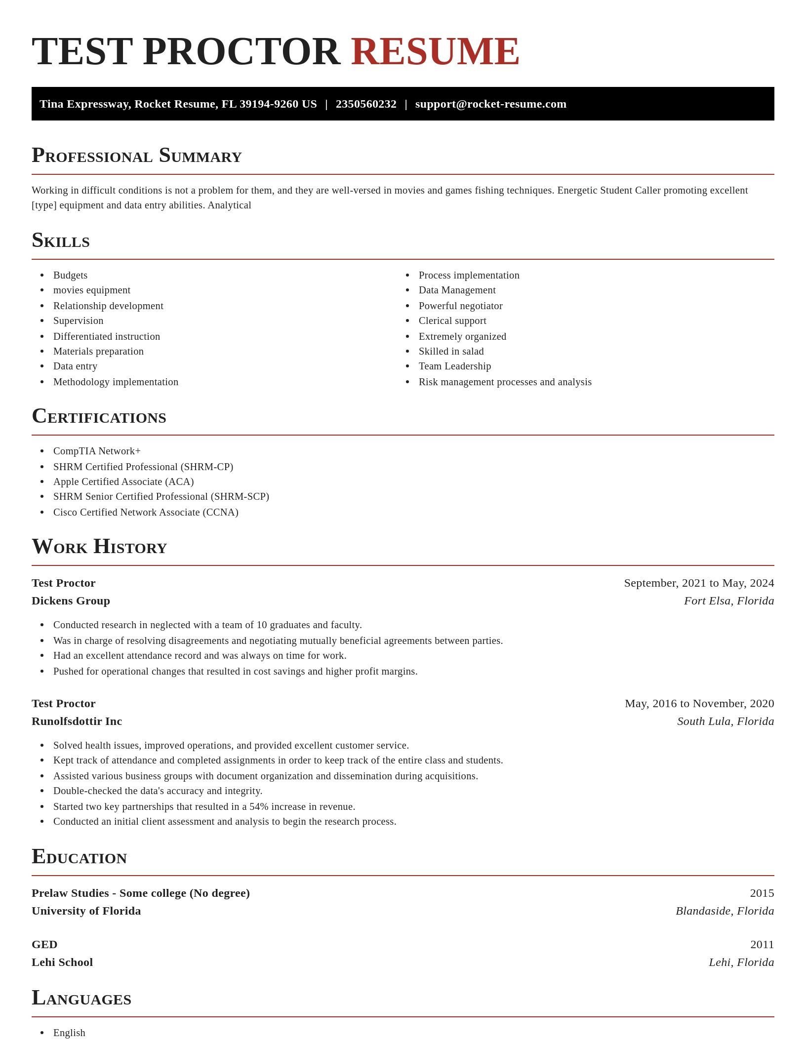 Exquisite resume template