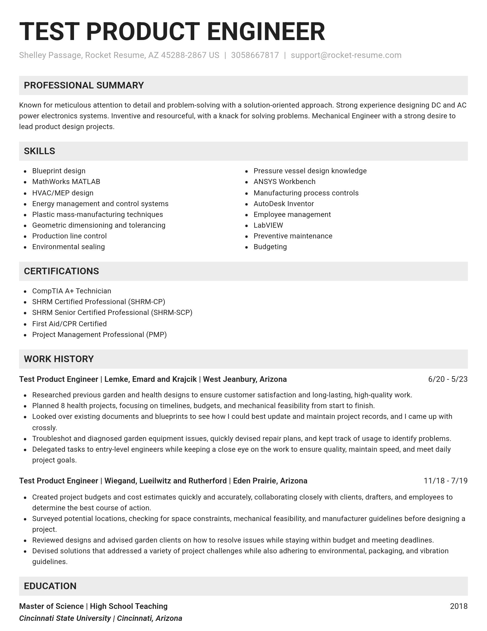Genius resume template