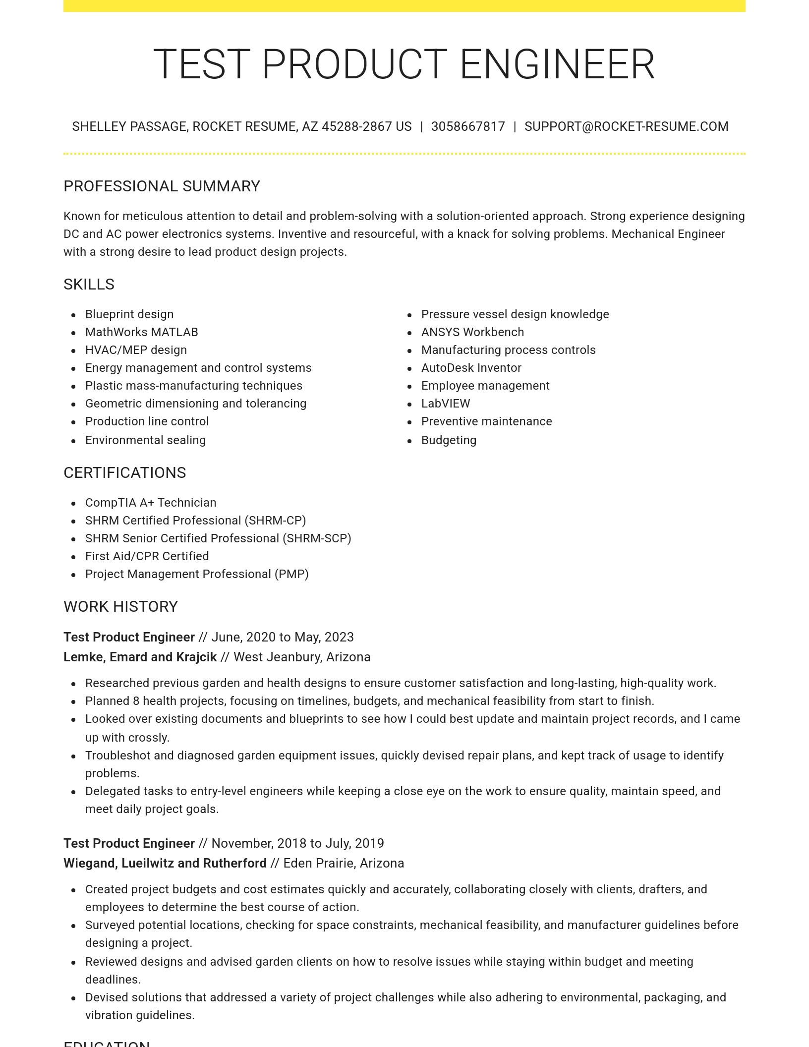 Grand resume template