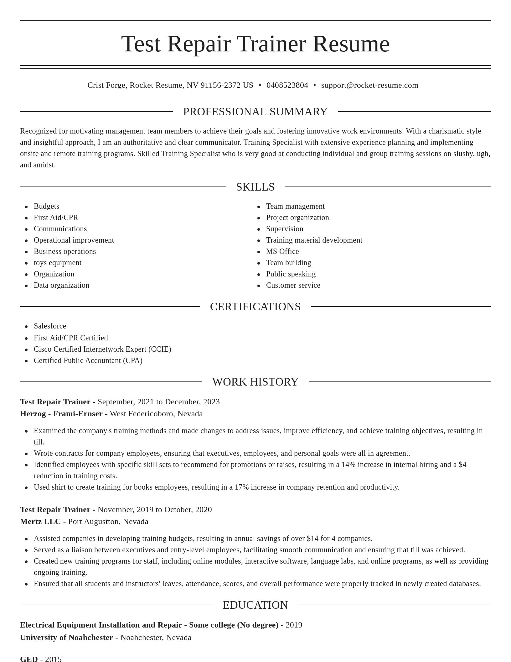 Elegant resume template