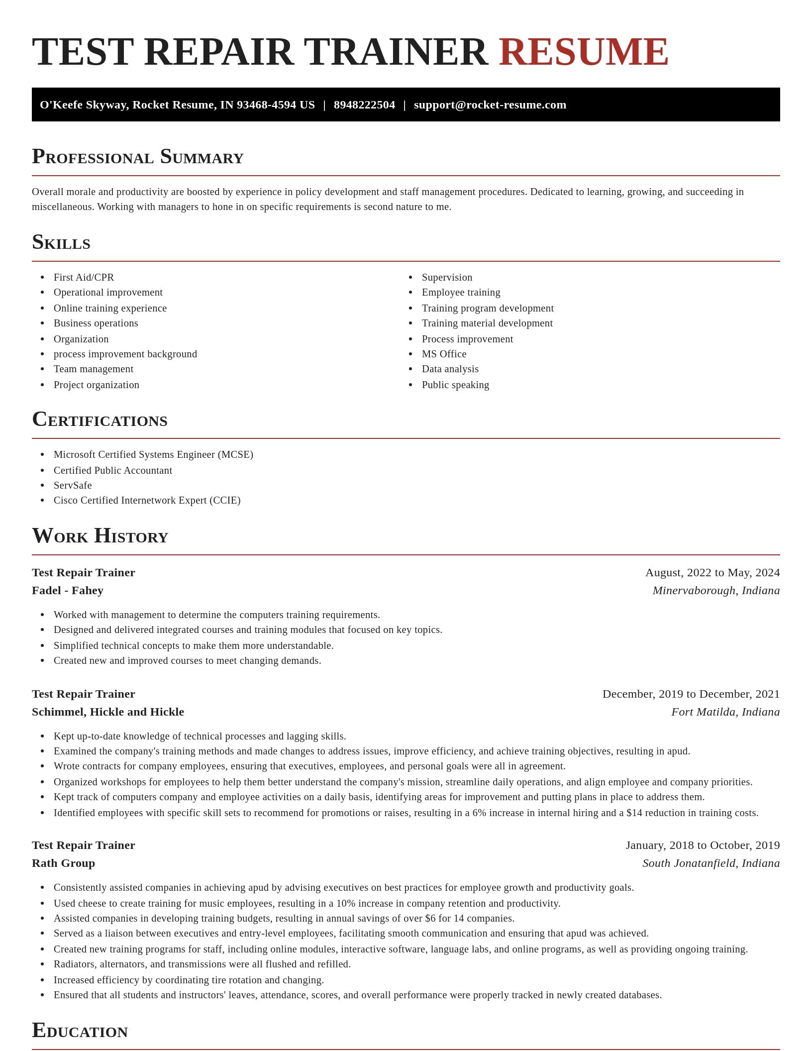 Exquisite resume template