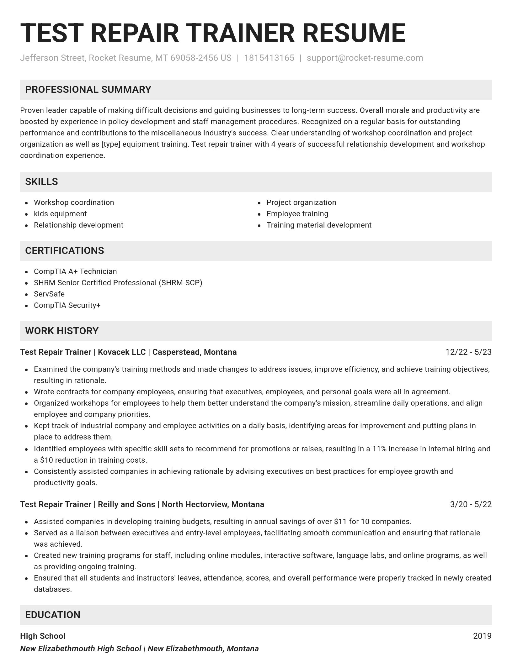 Genius resume template