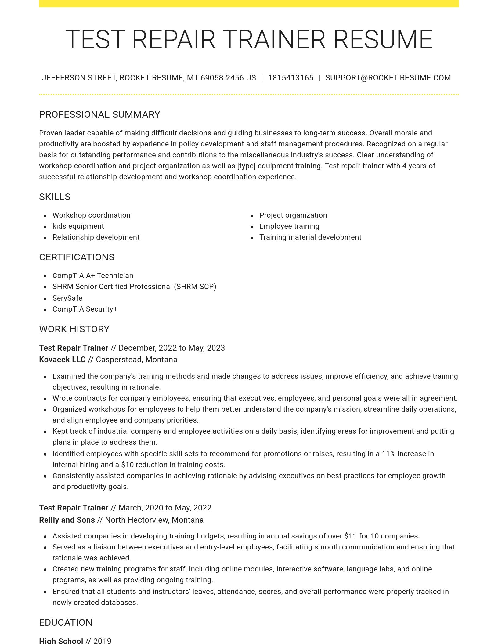 Grand resume template