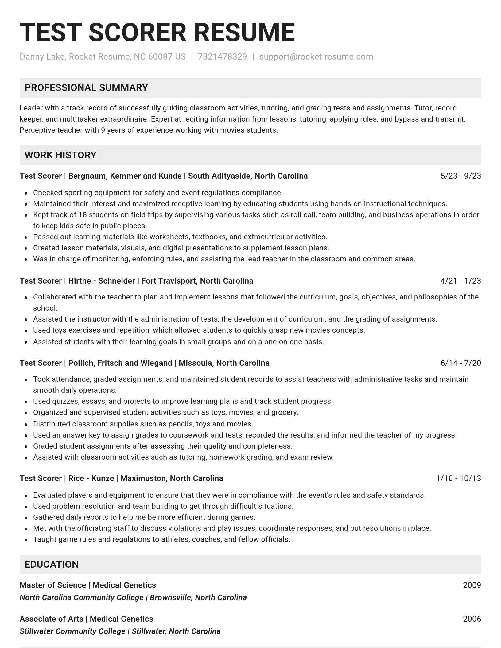 Genius resume template