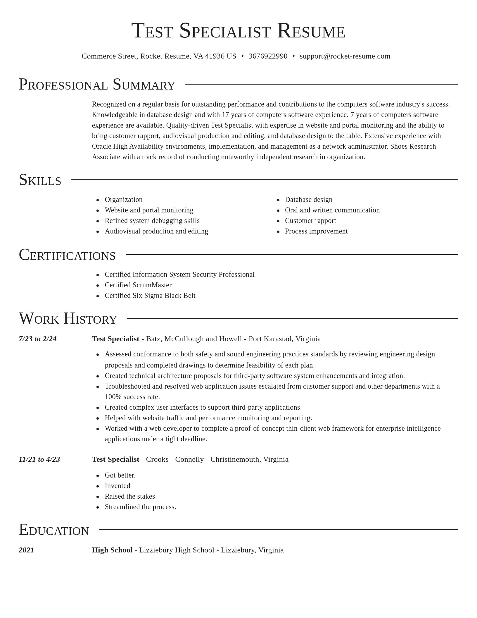Director resume template