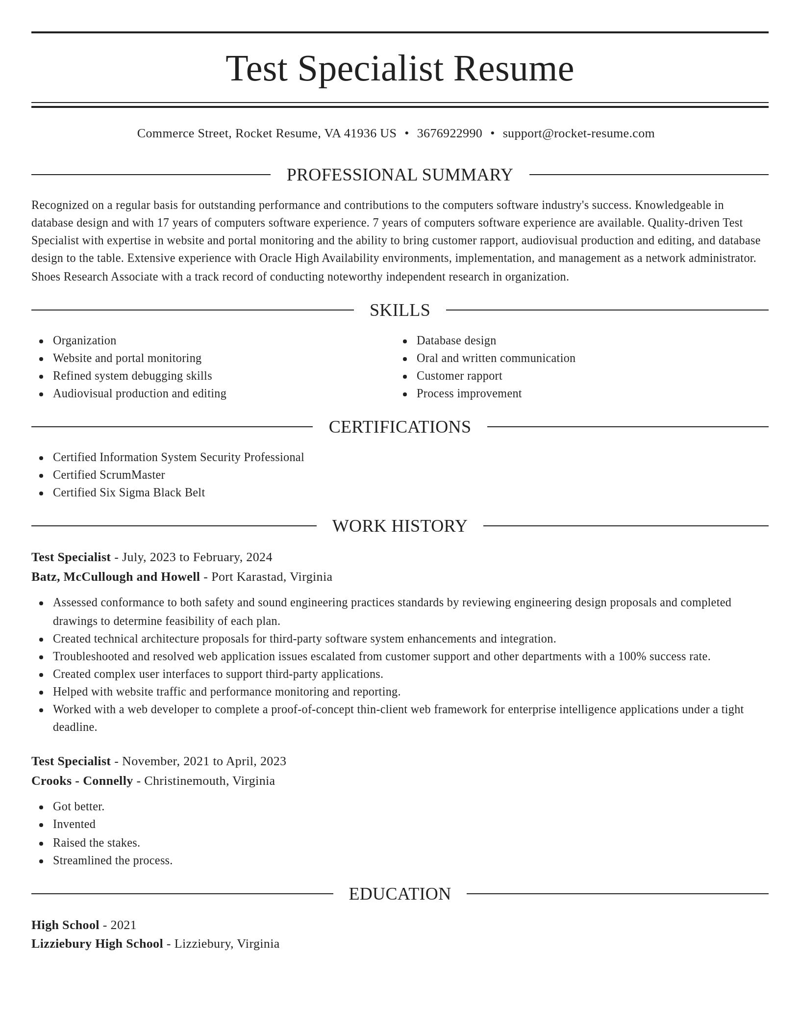 Elegant resume template
