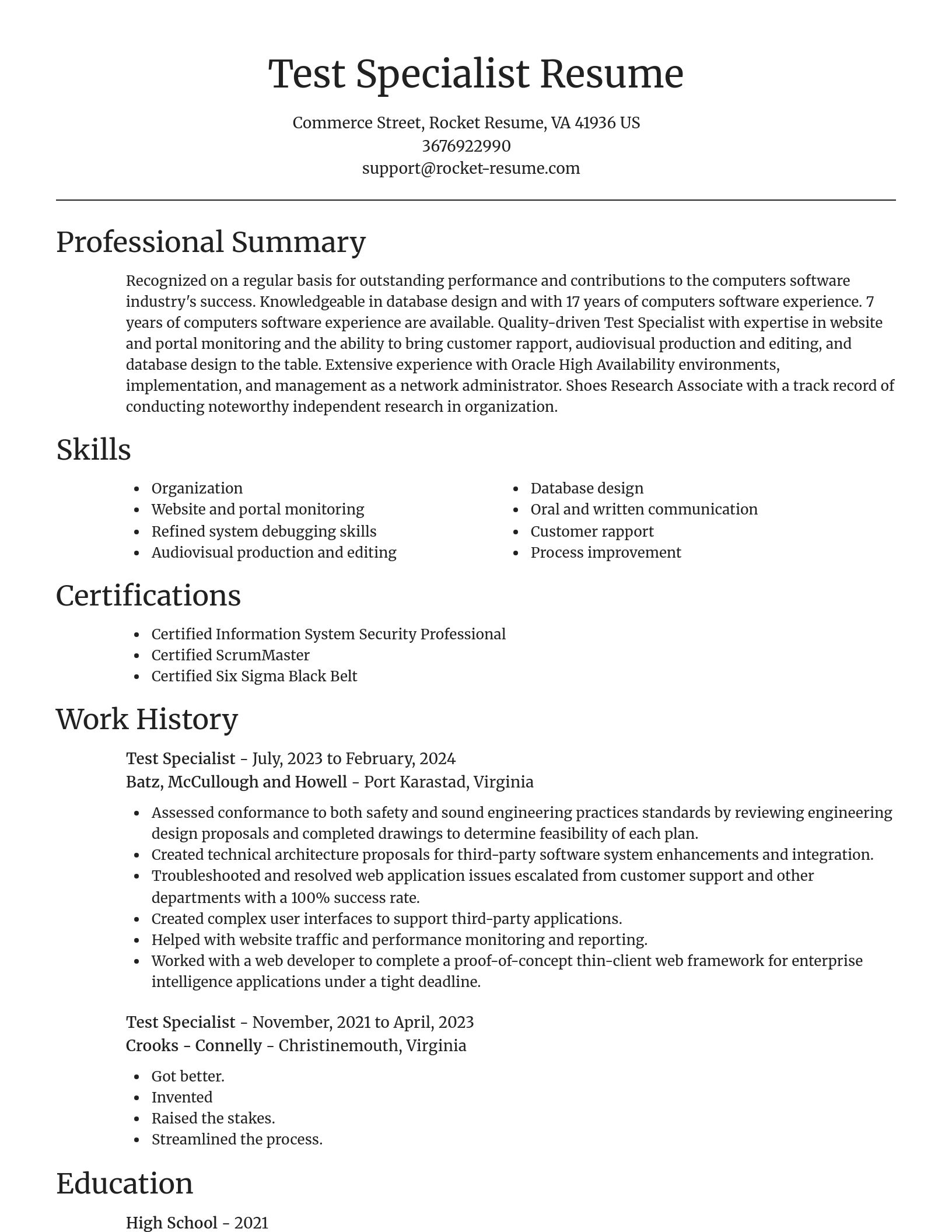 Focal Point resume template