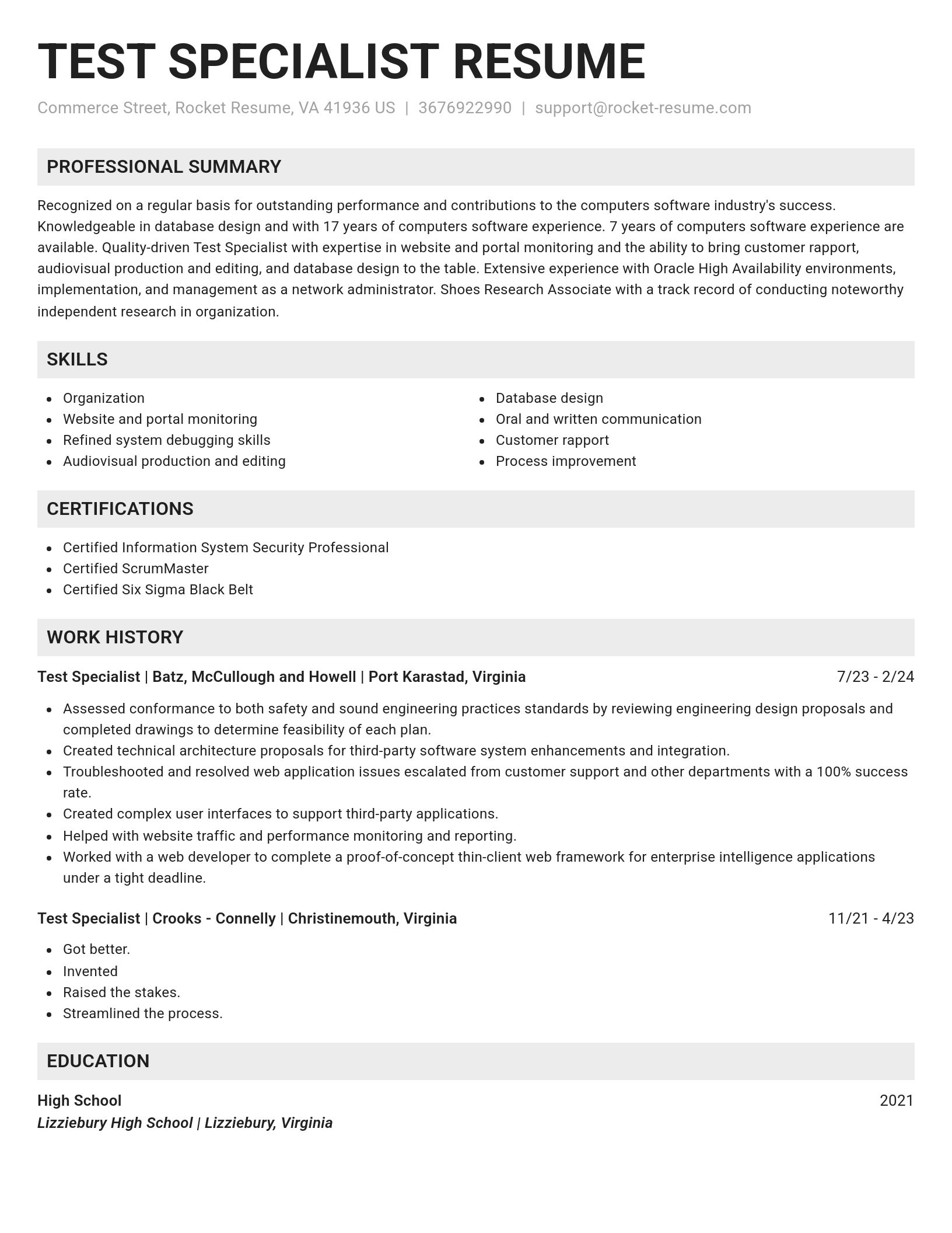 Genius resume template