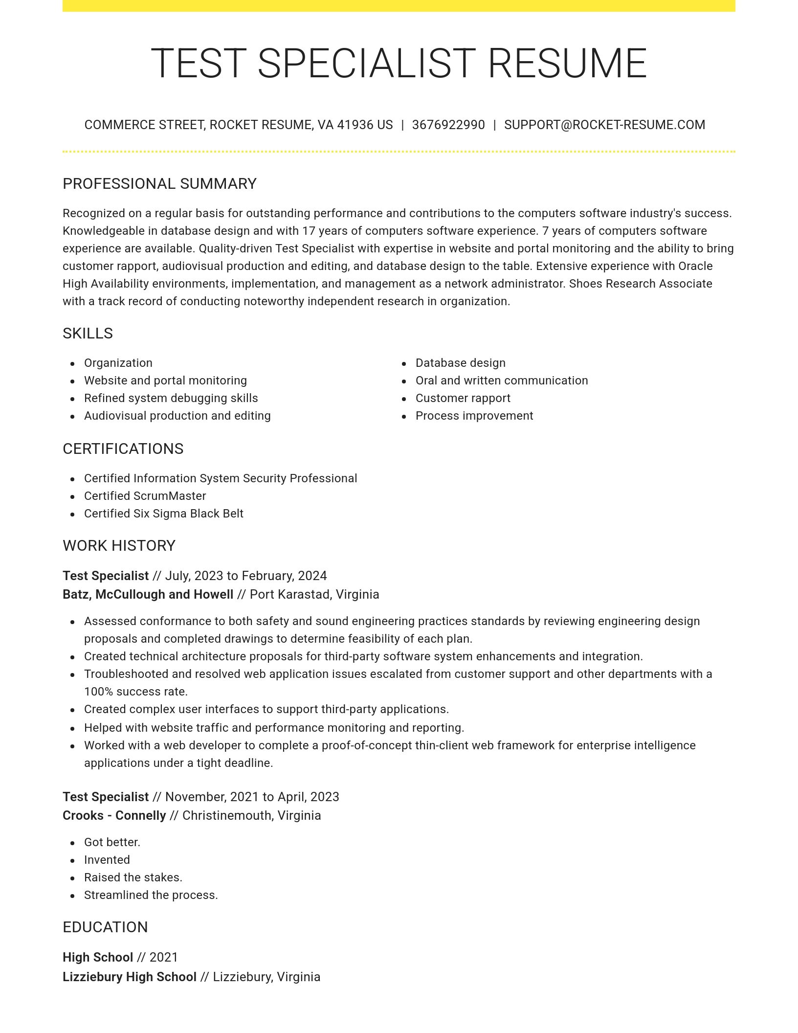 Grand resume template