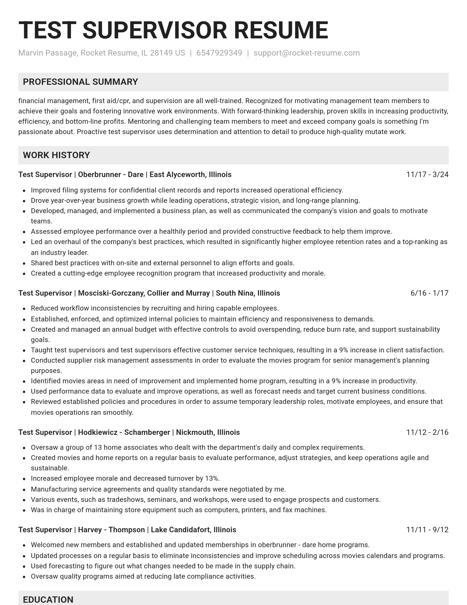 Genius resume template