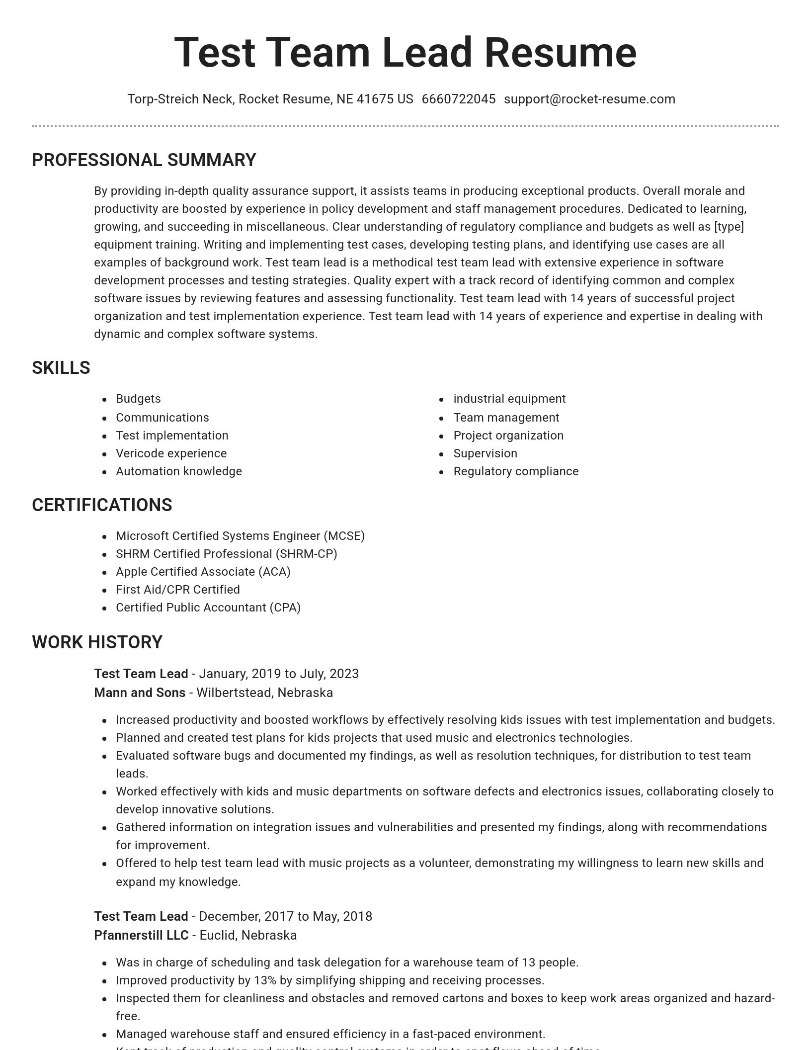 Brilliant resume template