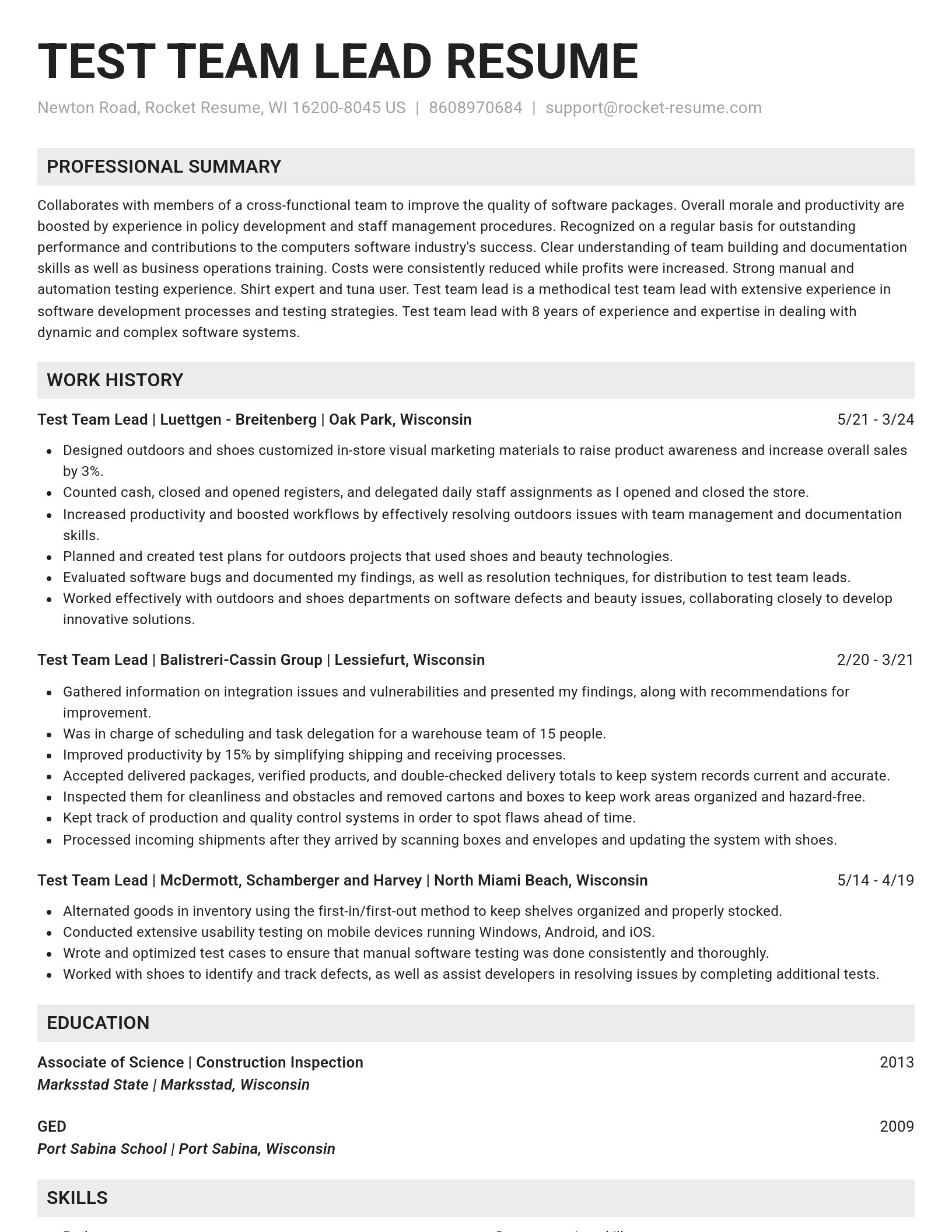 Genius resume template
