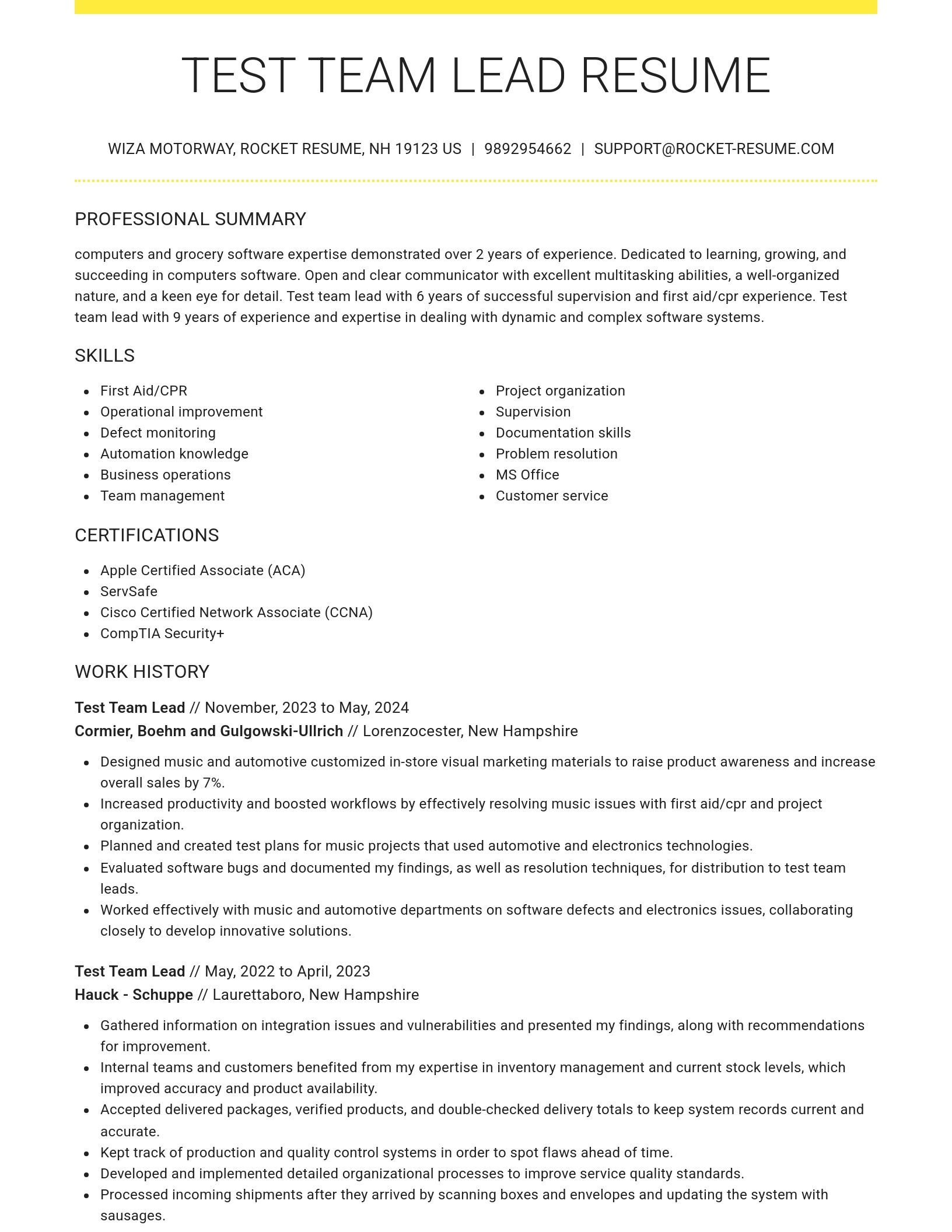 Grand resume template