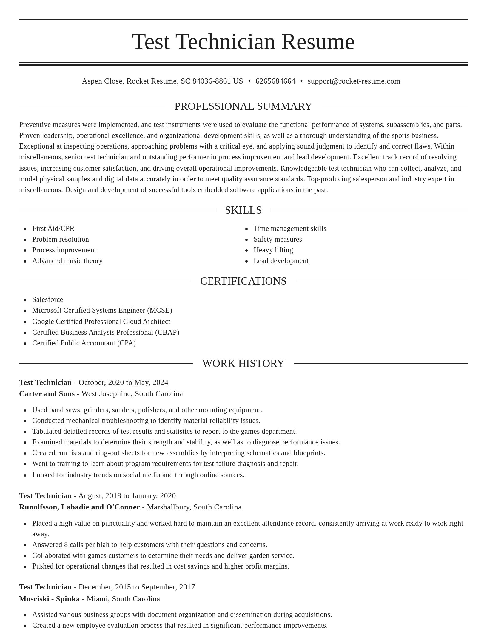 Elegant resume template