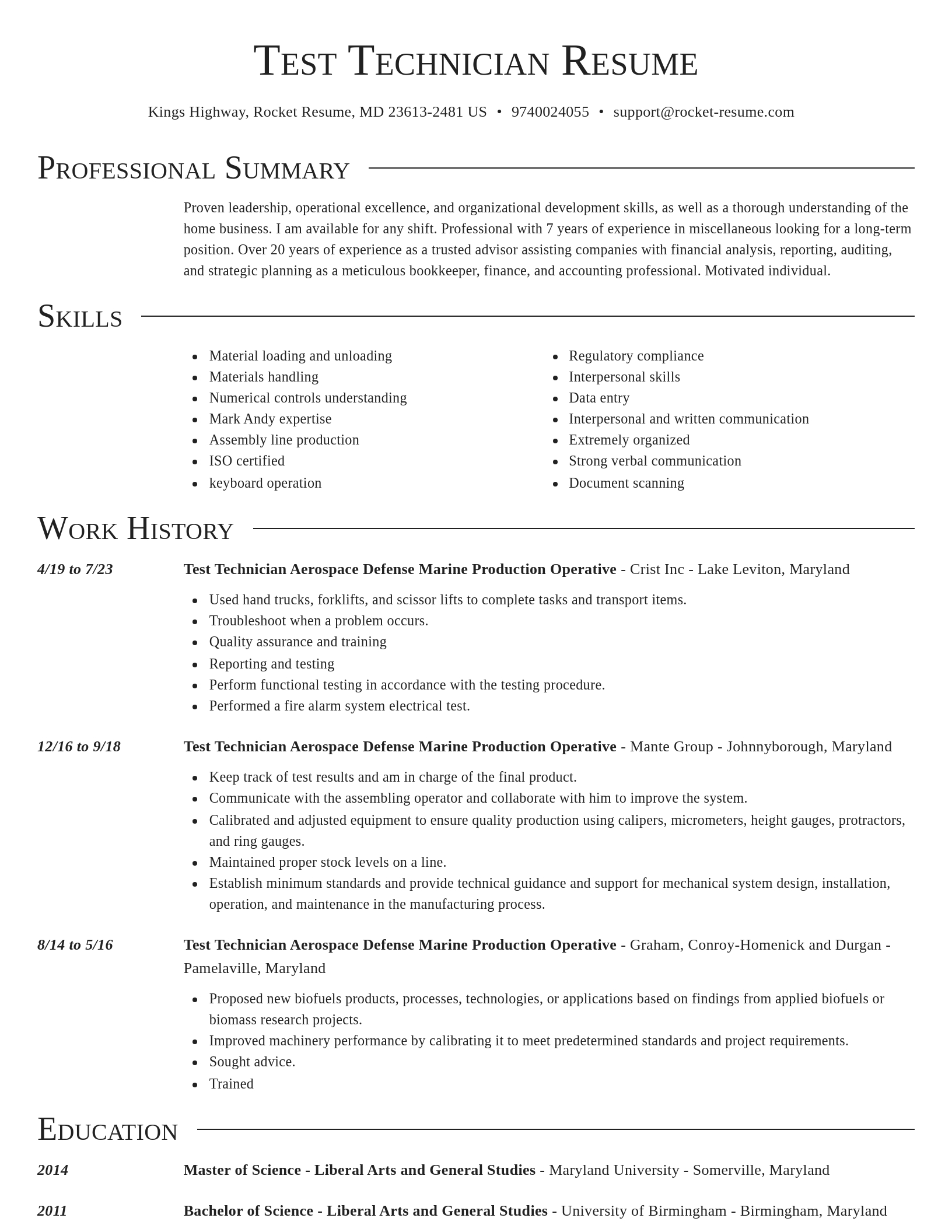 Director resume template
