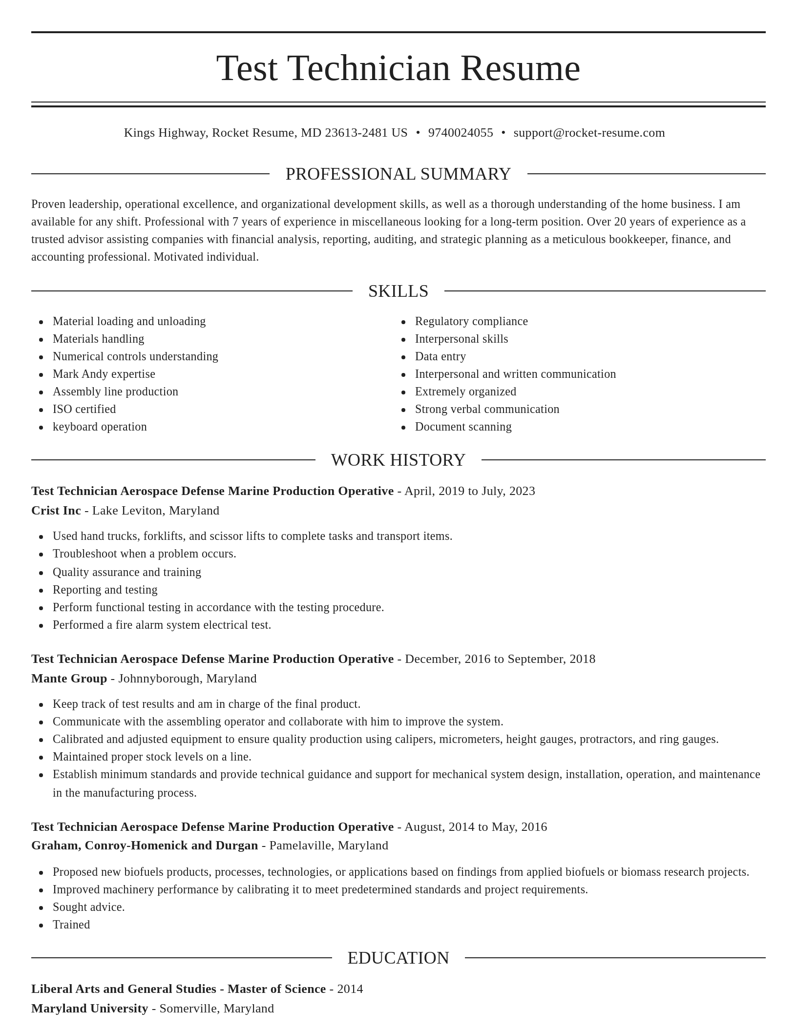 Elegant resume template