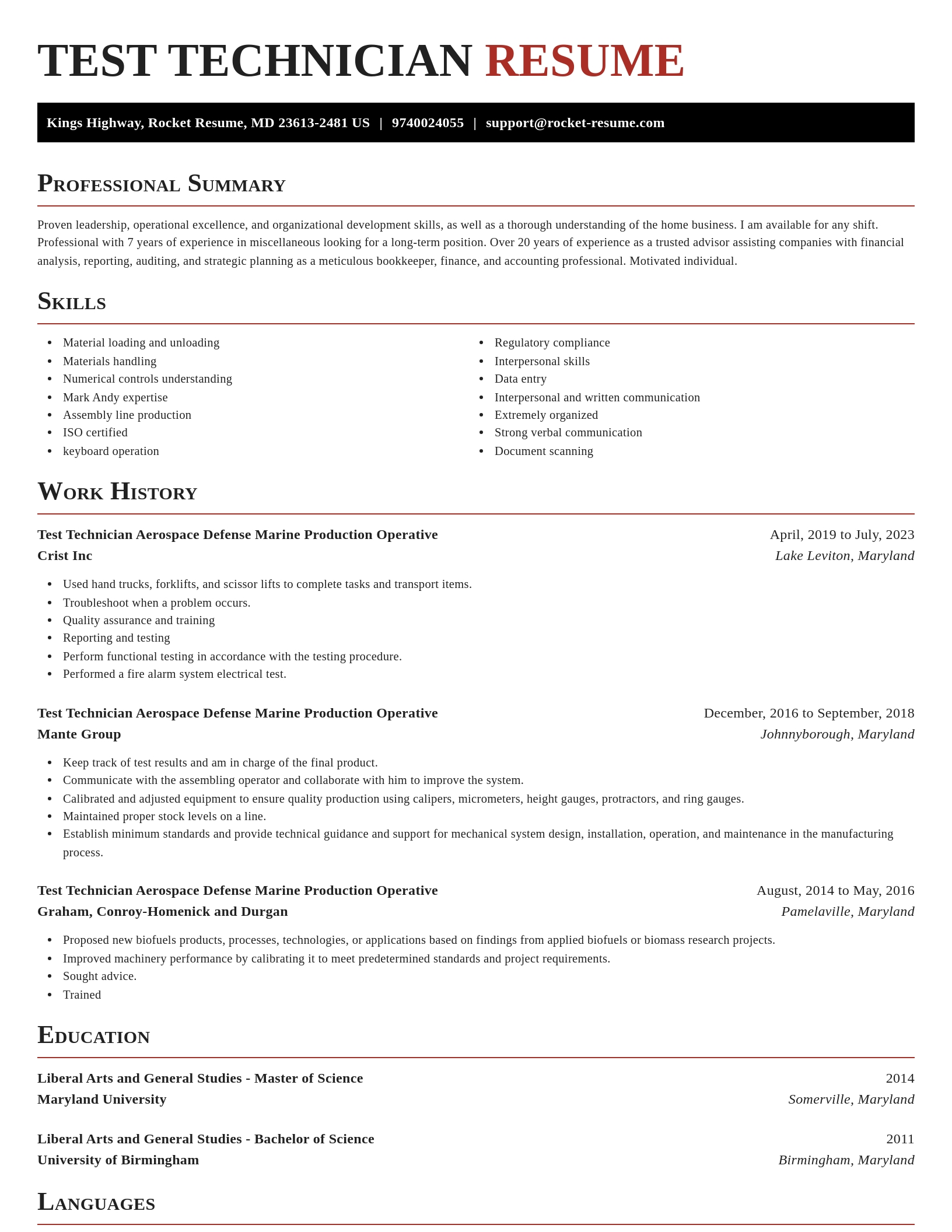 Exquisite resume template
