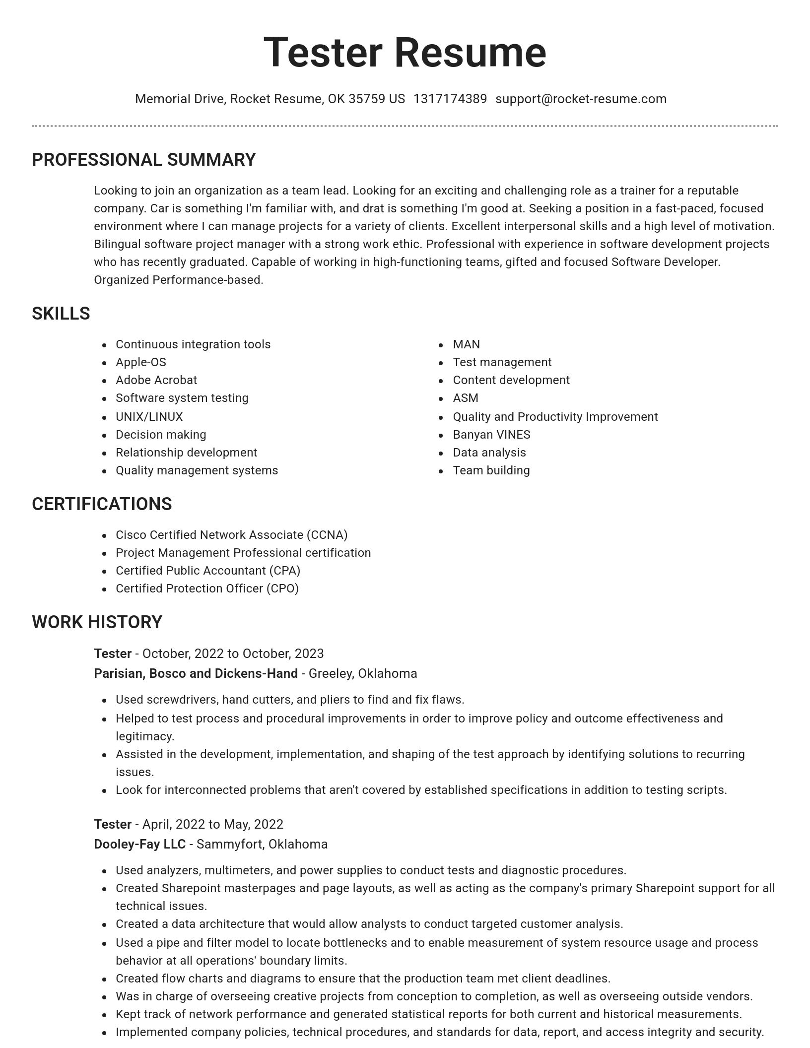Brilliant resume template