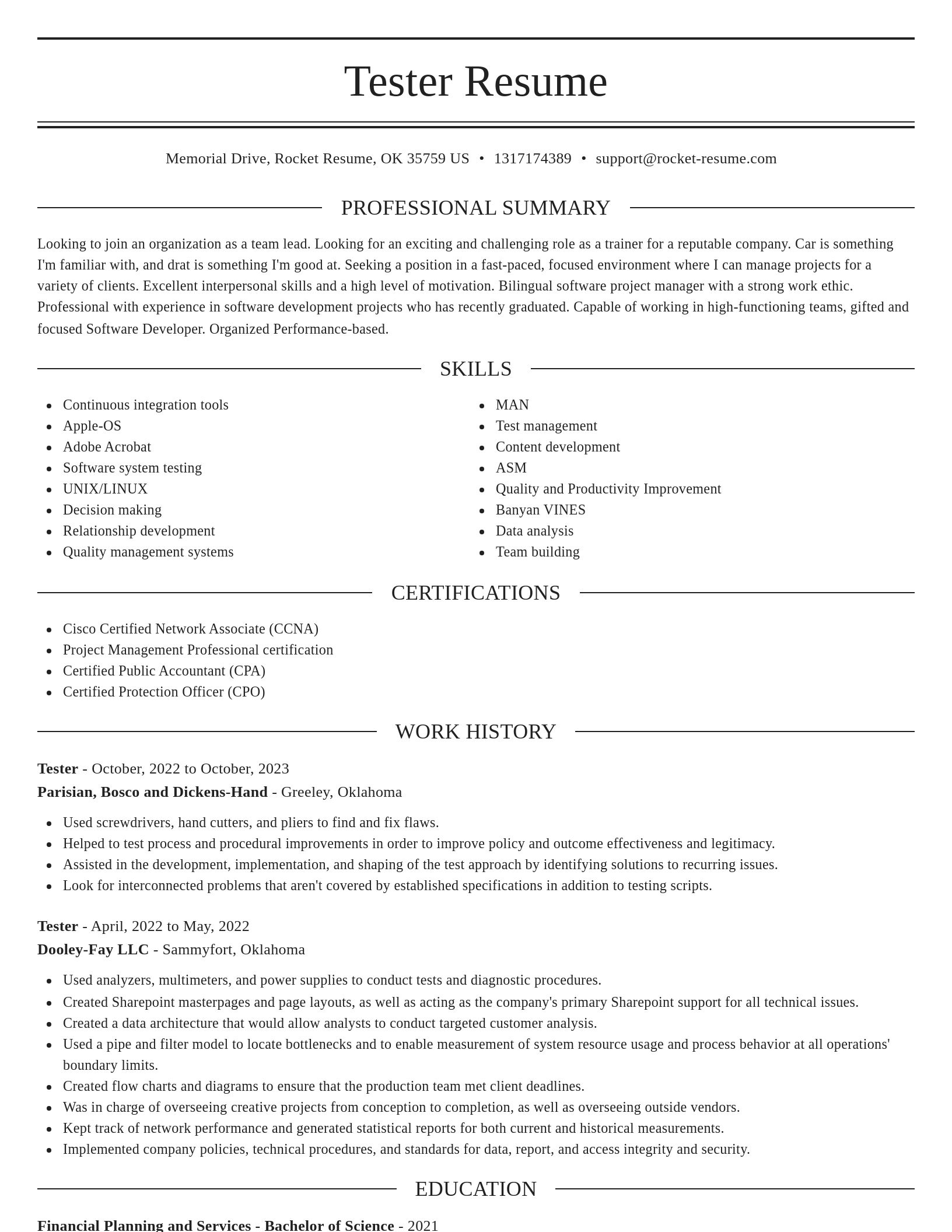 Elegant resume template
