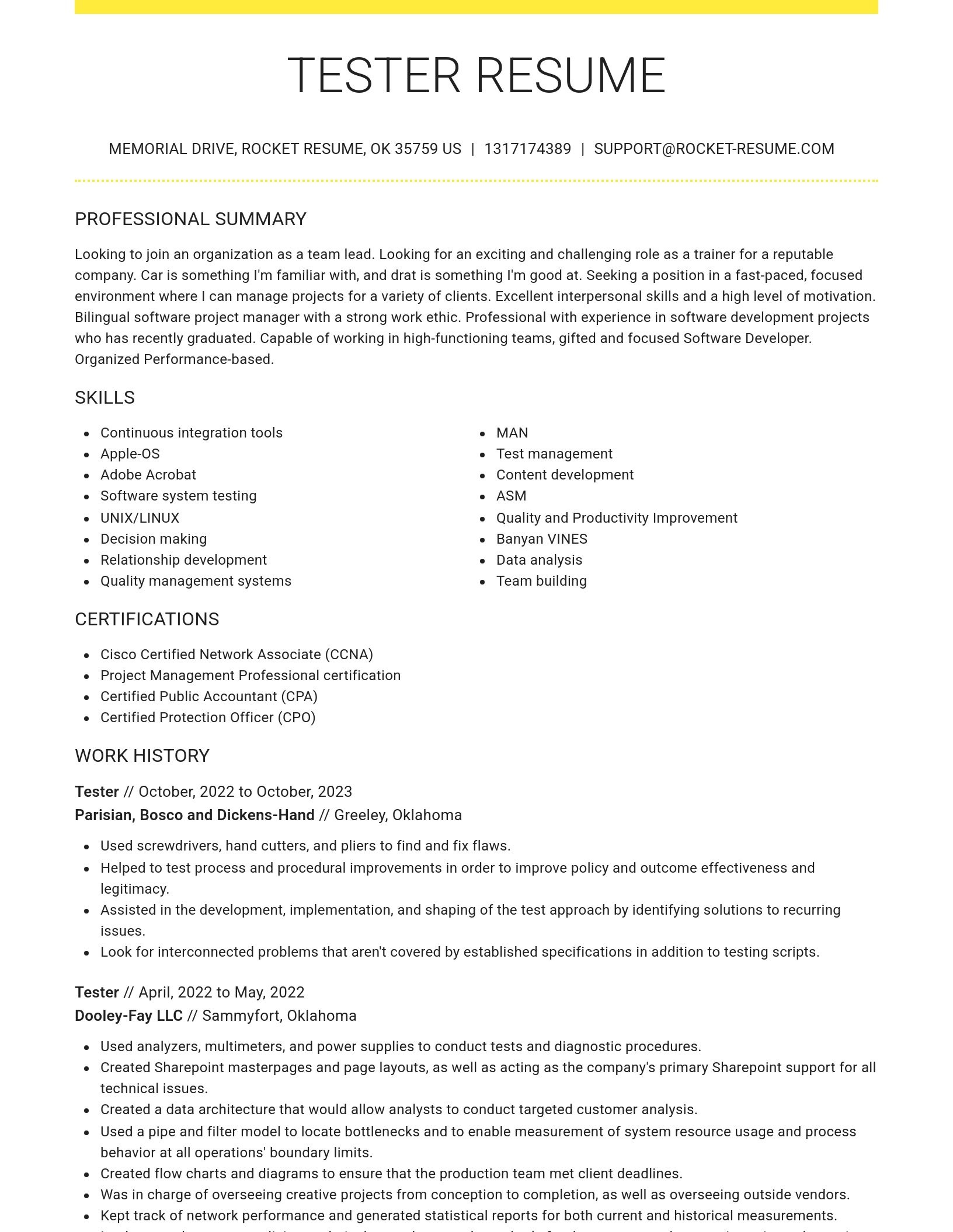 Grand resume template