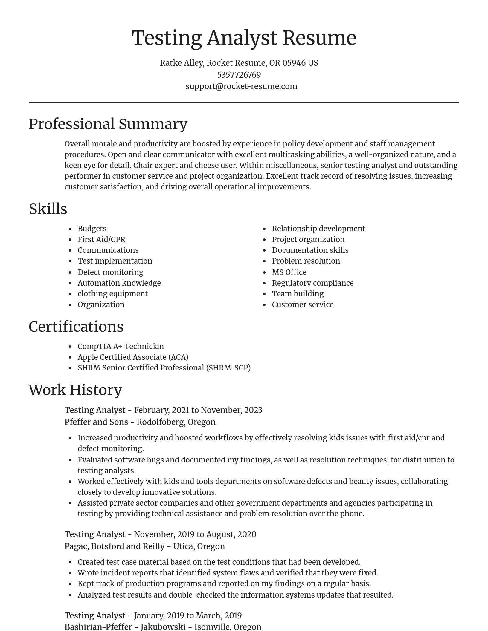 Focal Point resume template