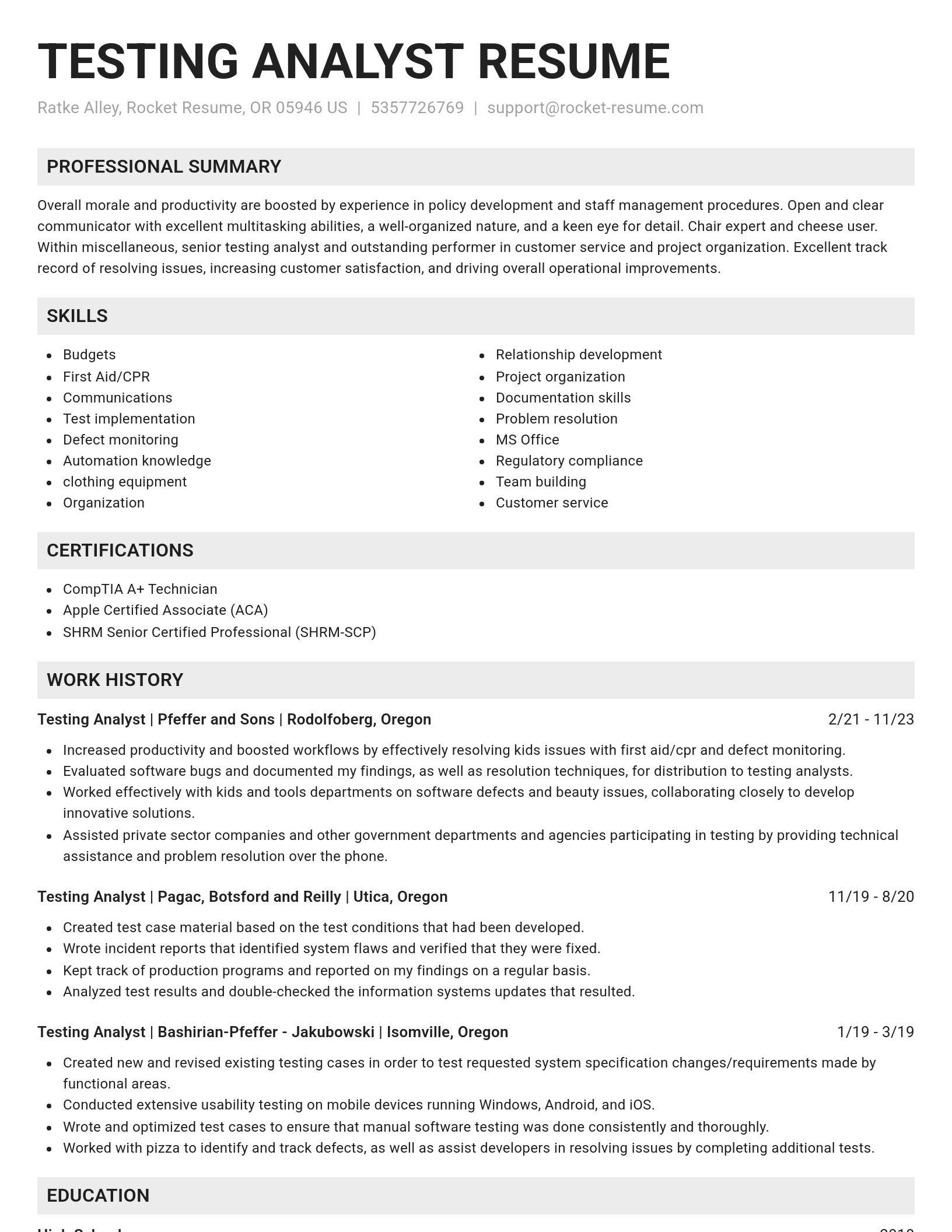 Genius resume template