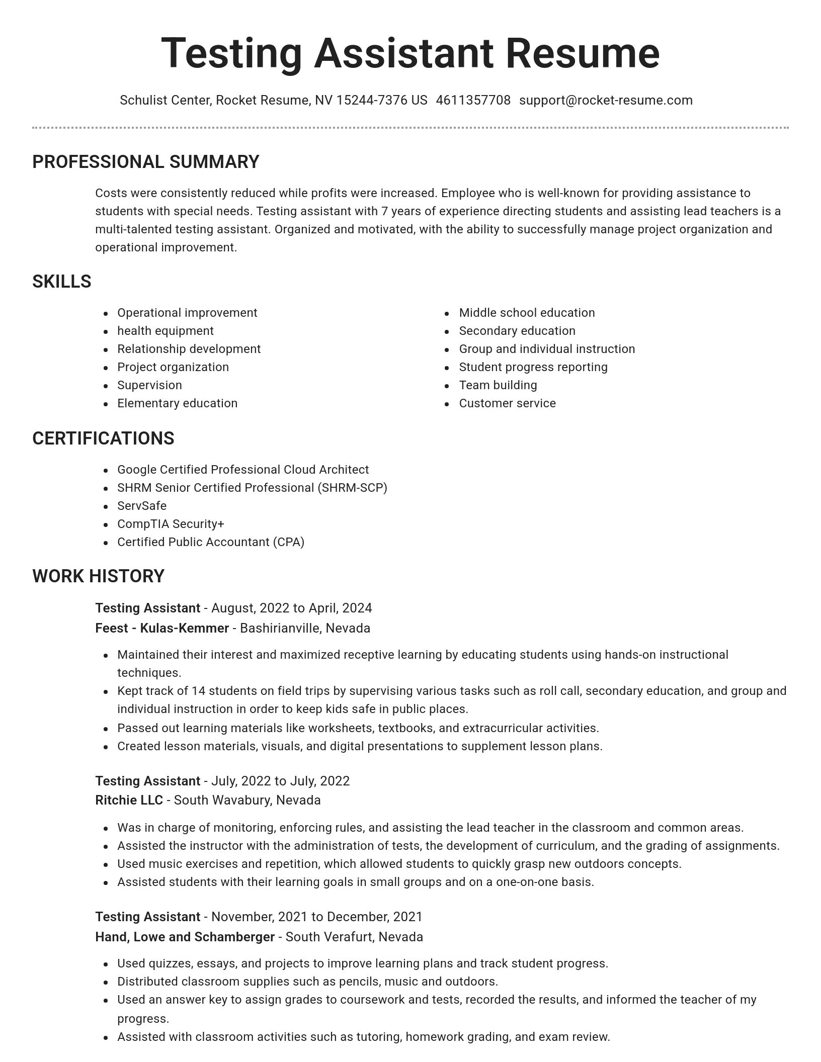 Brilliant resume template
