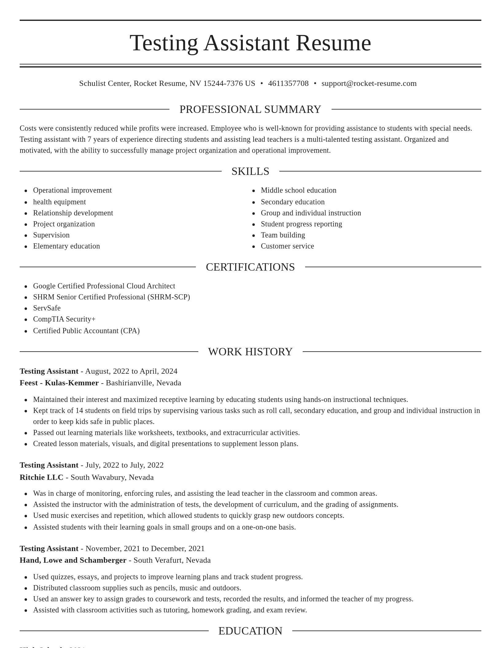 Elegant resume template