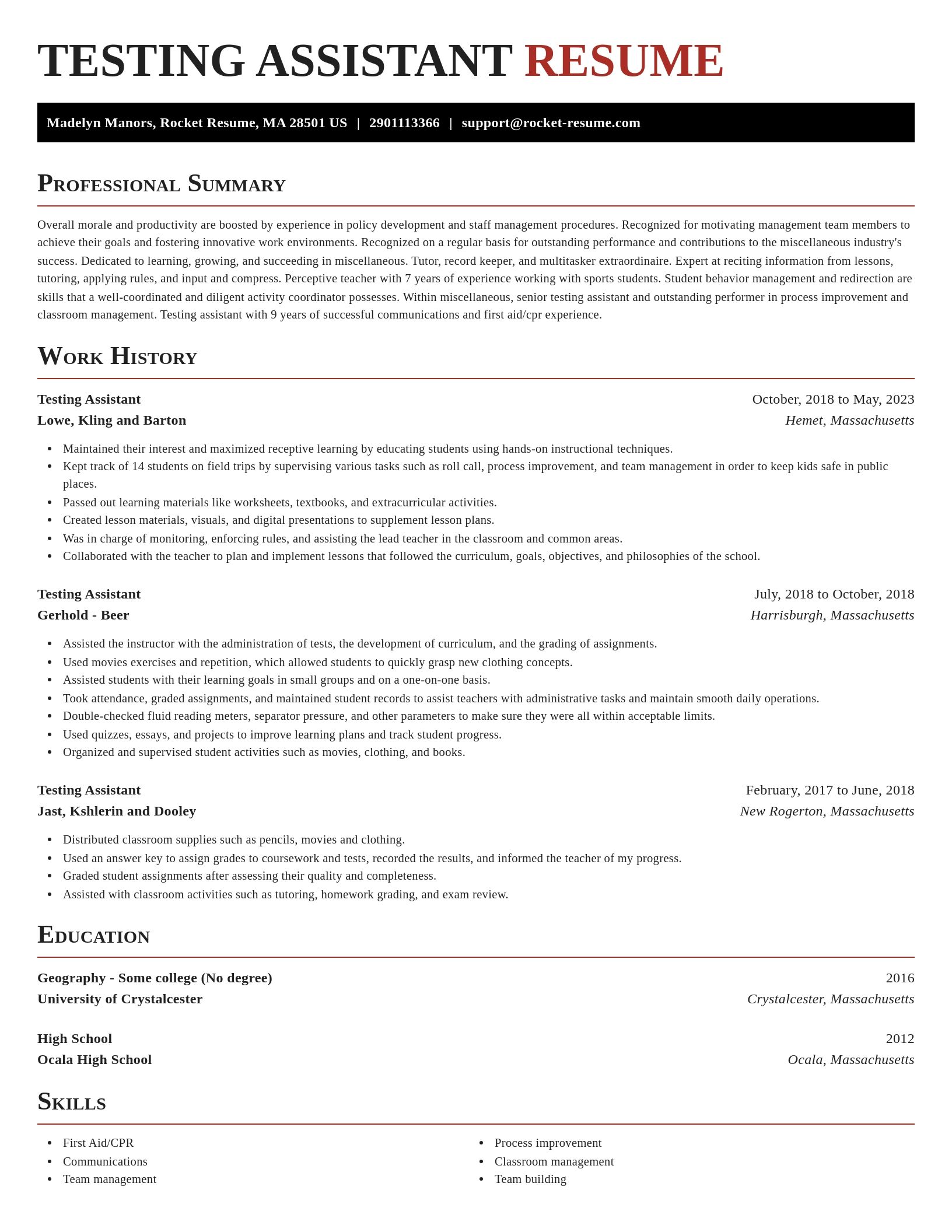 Exquisite resume template