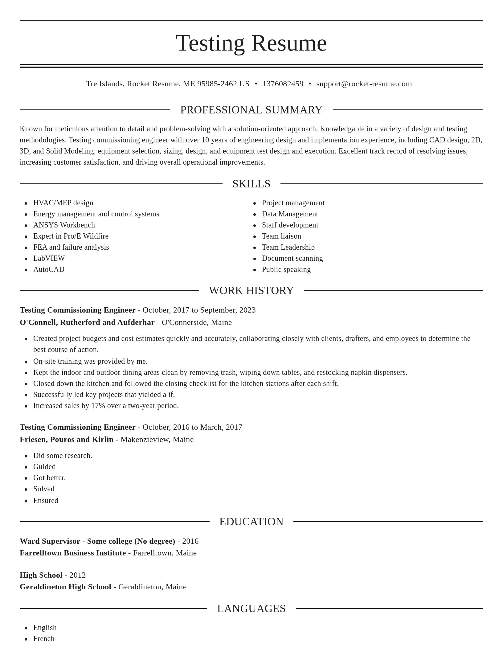 Elegant resume template