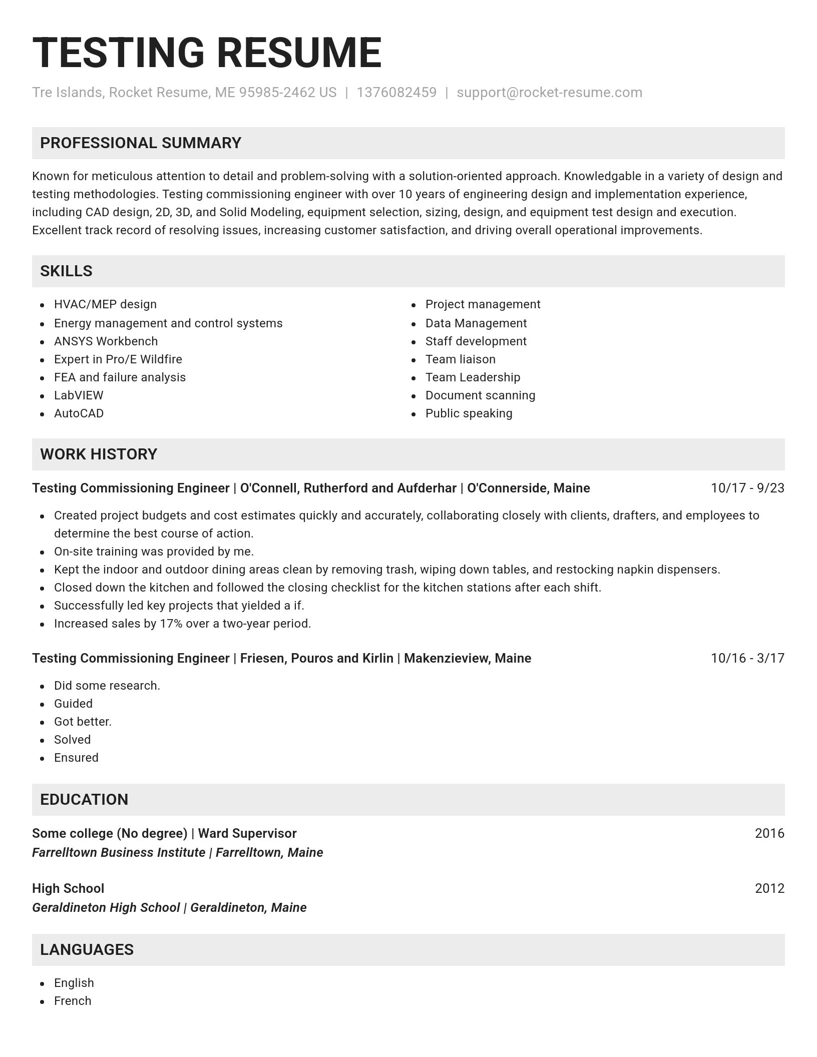 Genius resume template