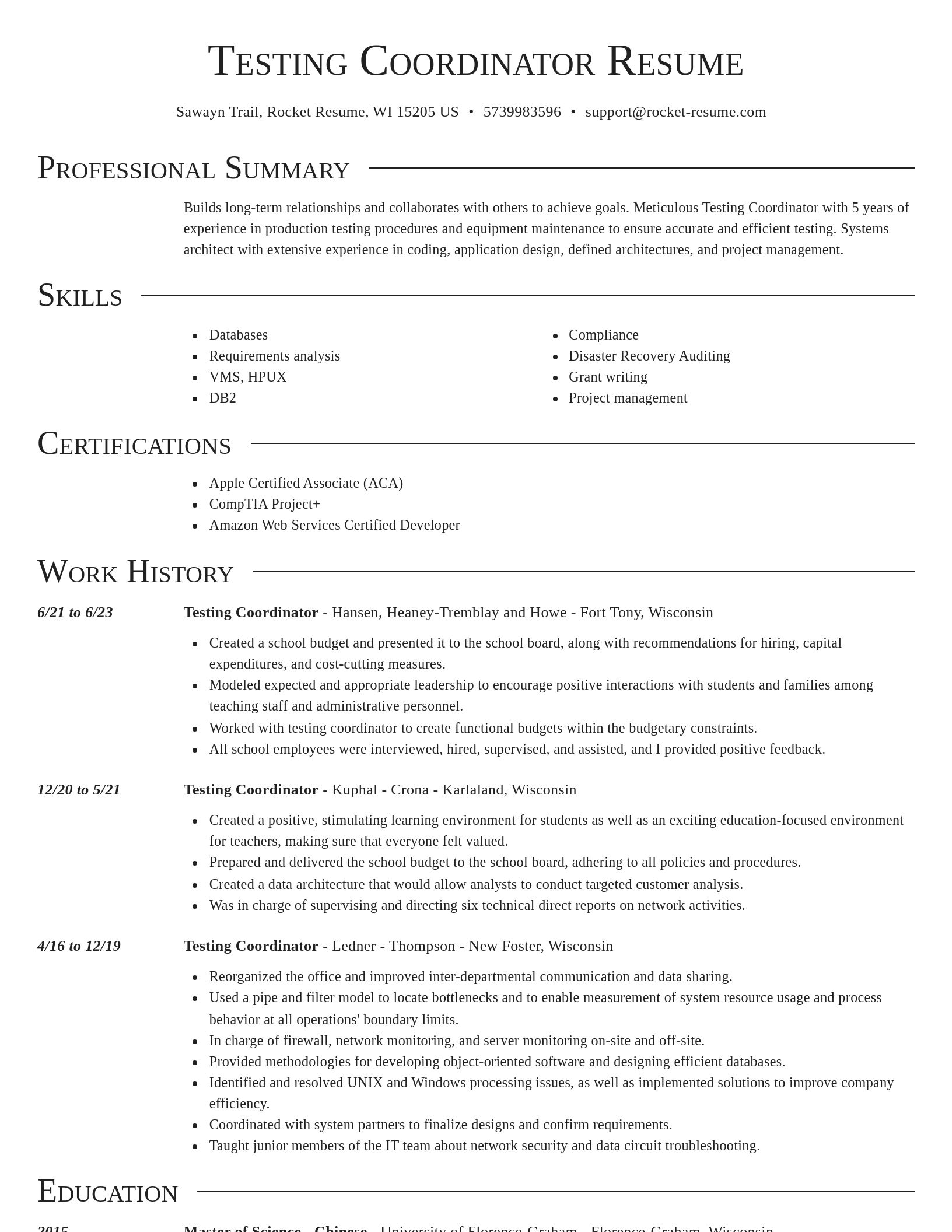 Director resume template