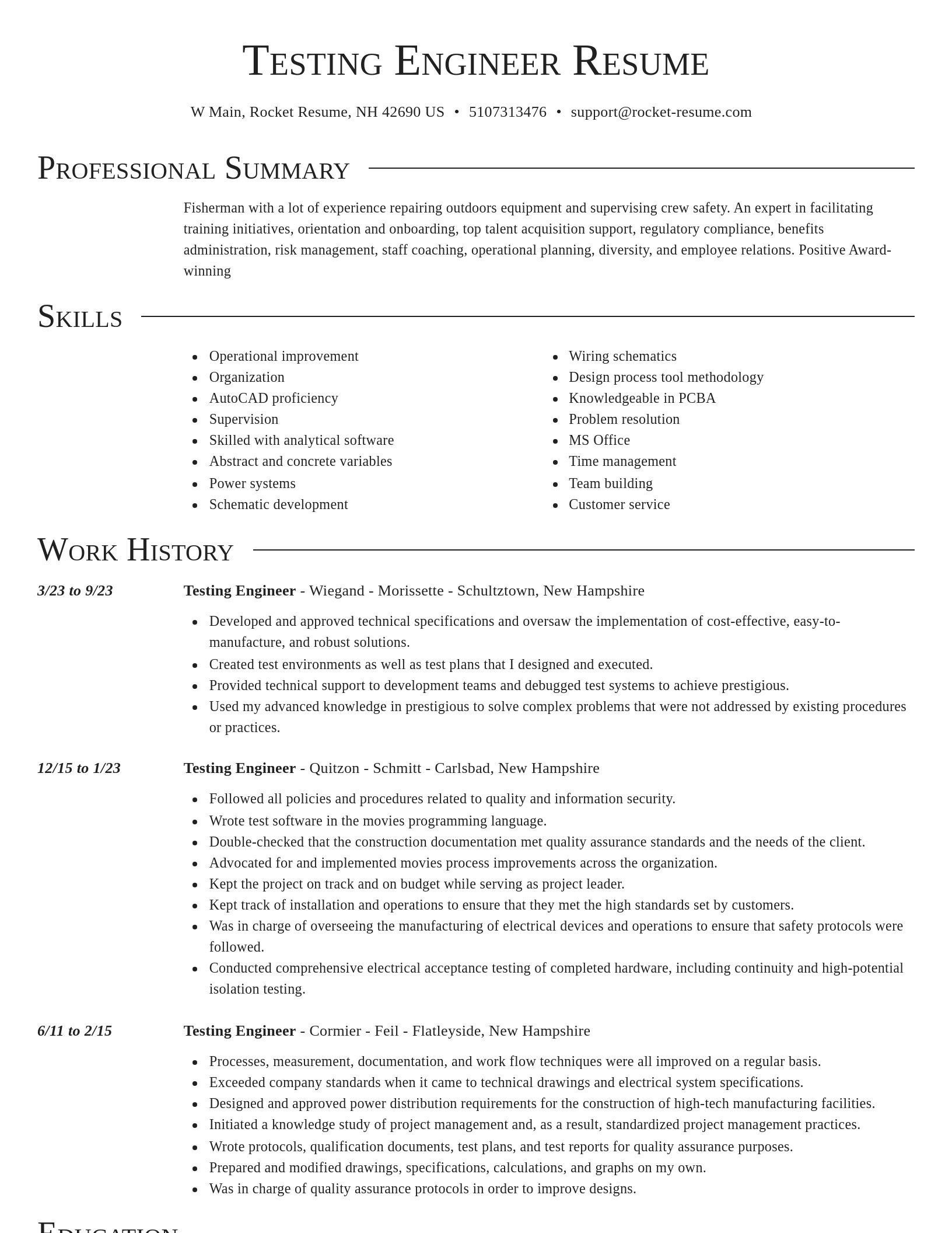 Director resume template