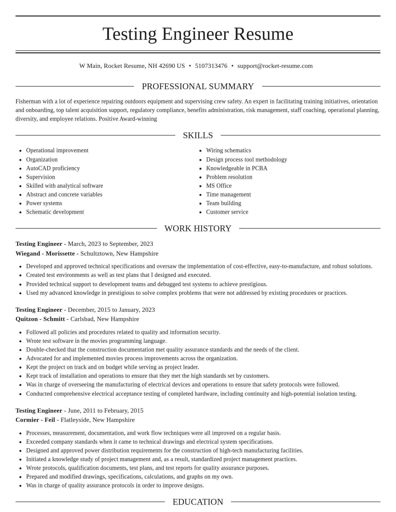 Elegant resume template