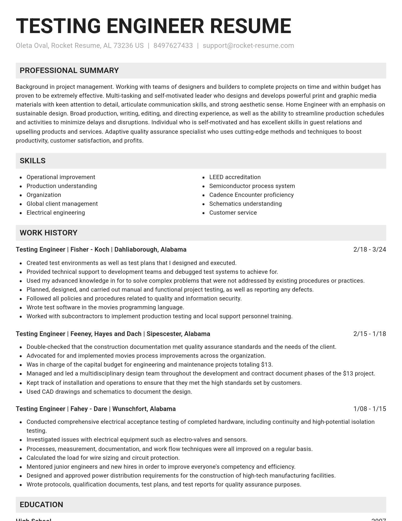 Genius resume template