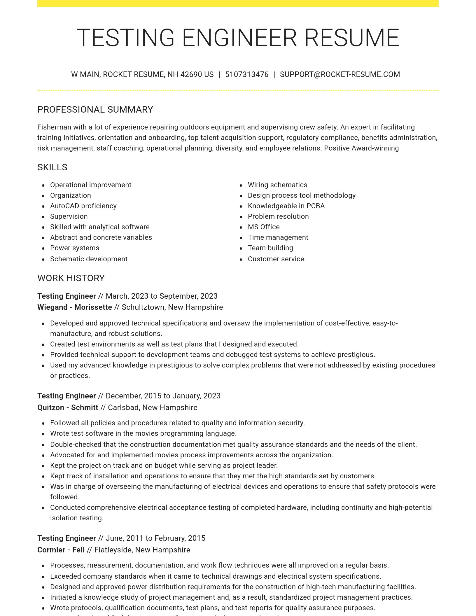 Grand resume template
