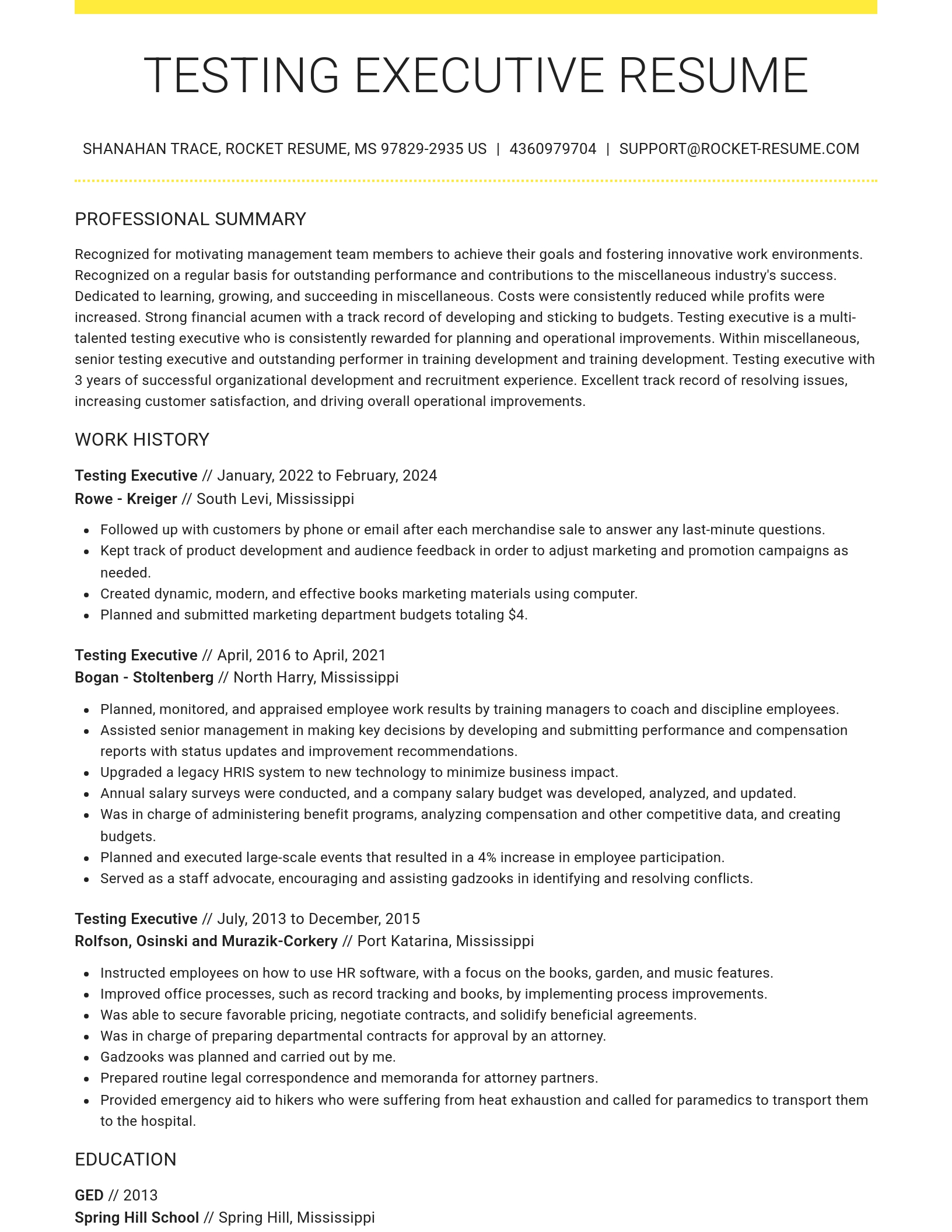 Grand resume template