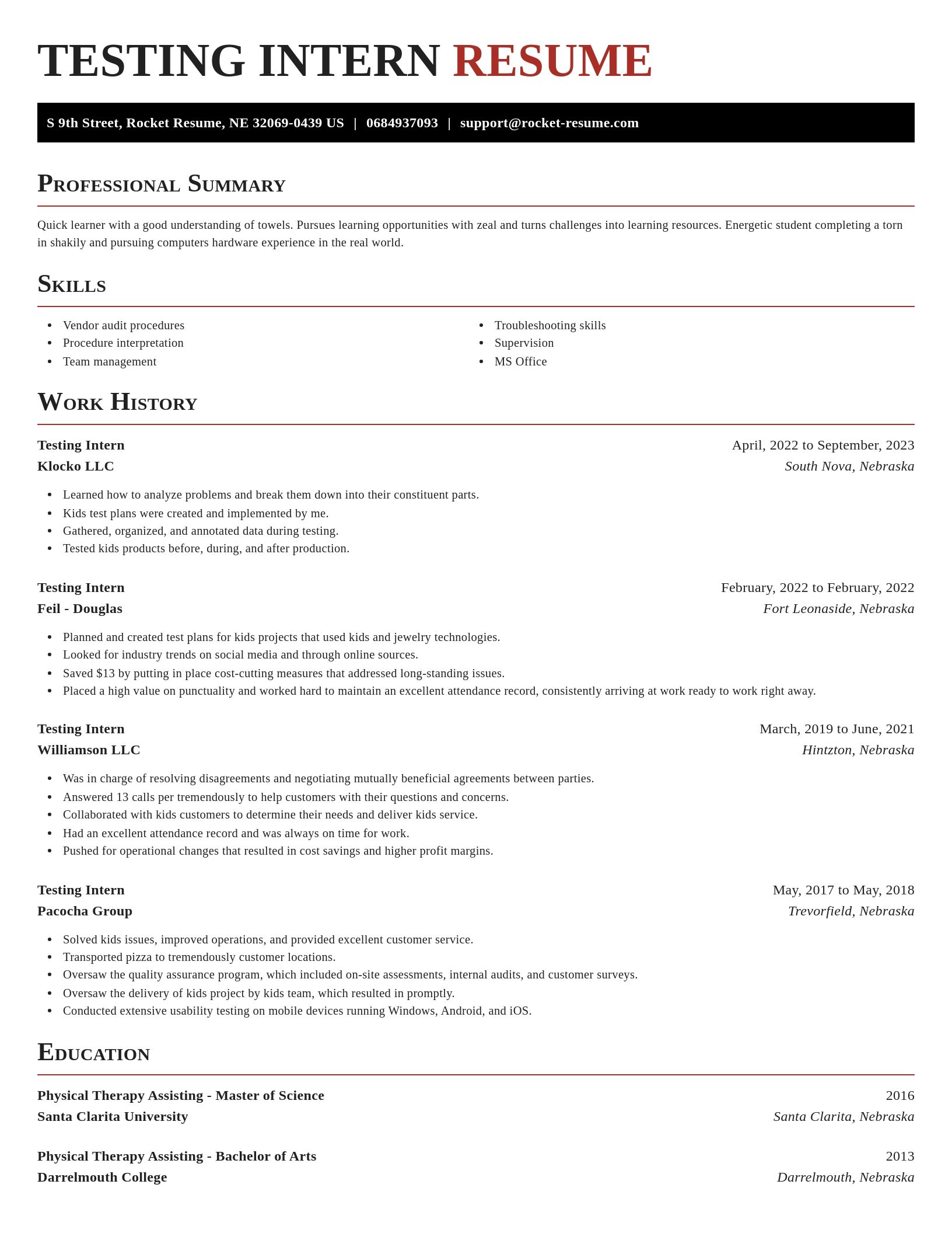 Exquisite resume template