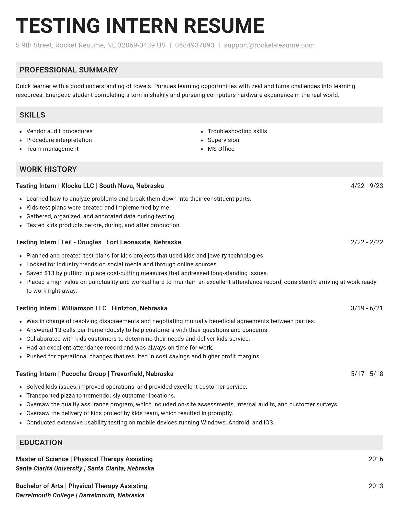 Genius resume template