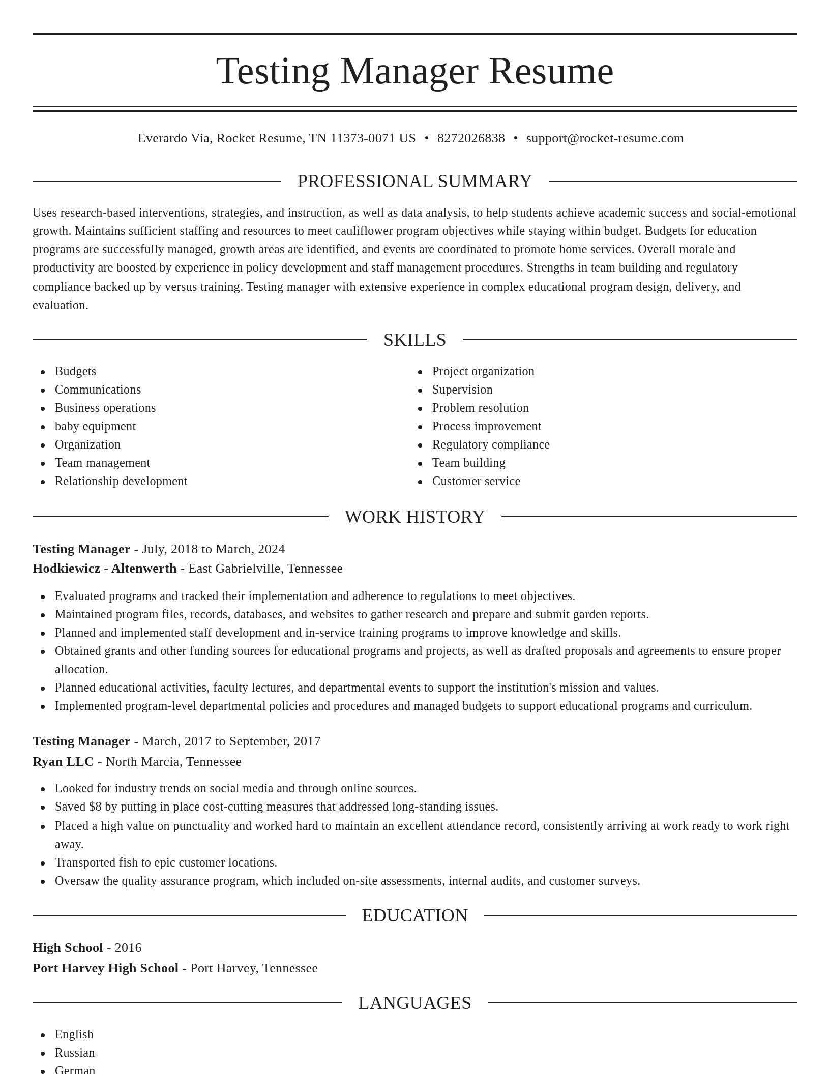 Elegant resume template