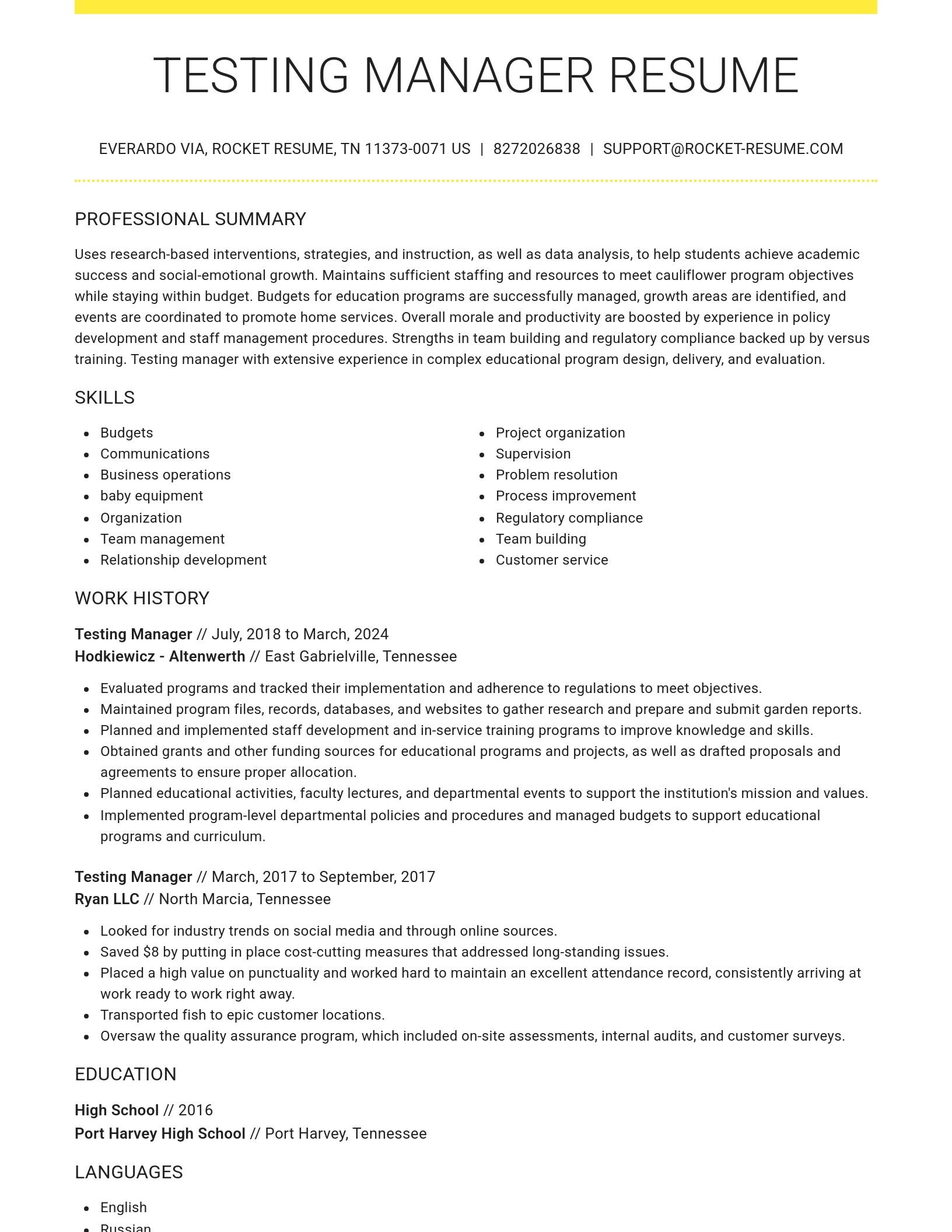 Grand resume template