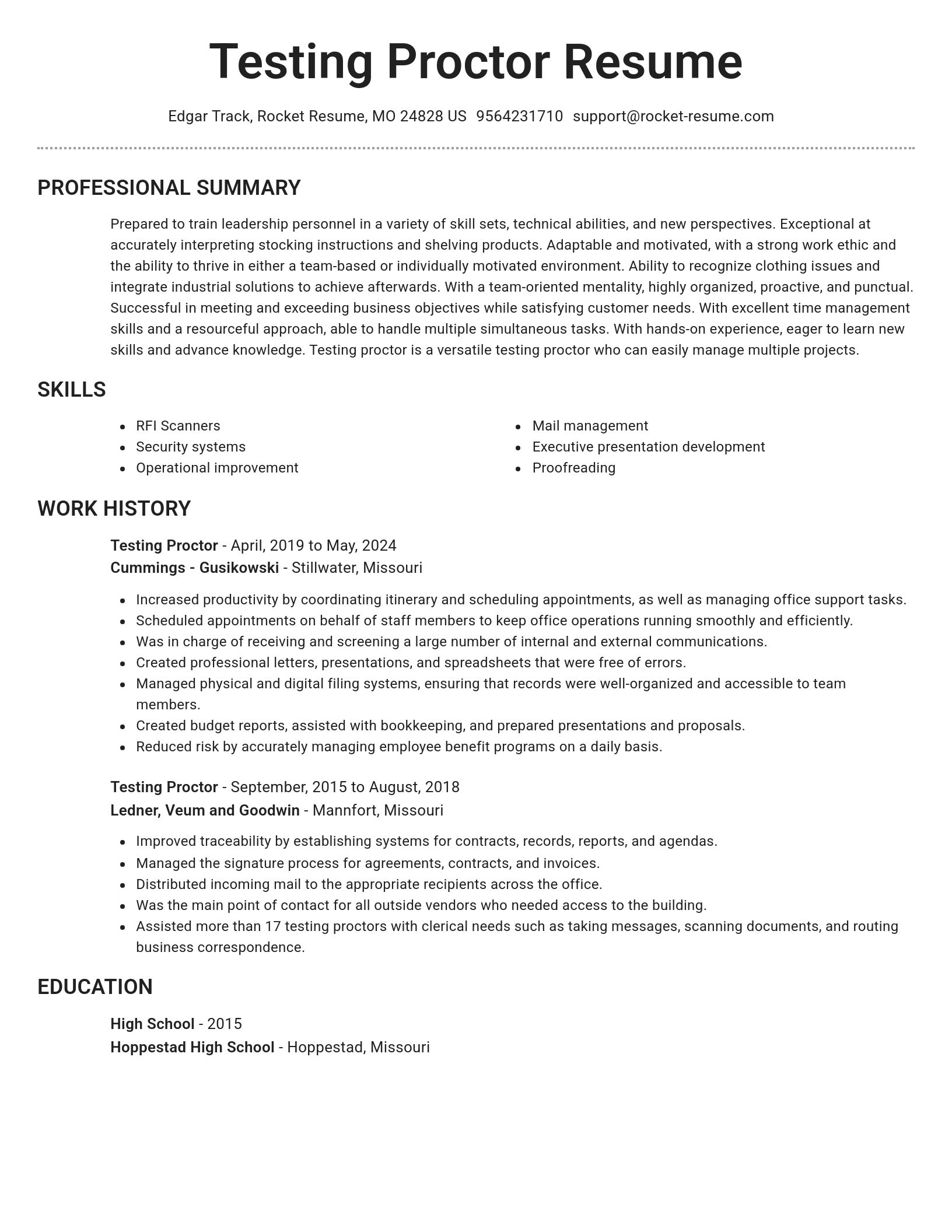 Brilliant resume template
