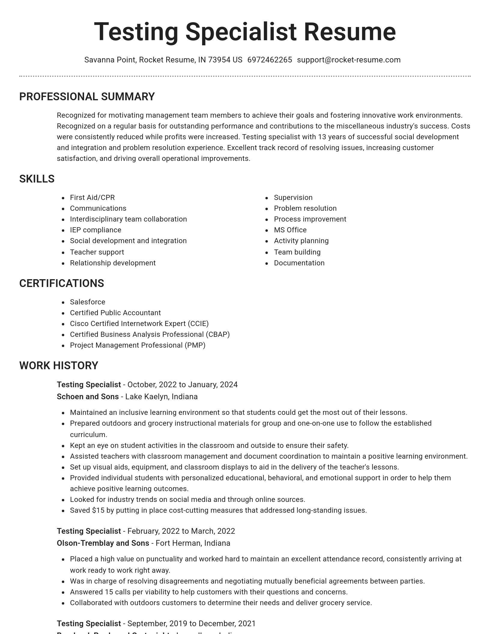 Brilliant resume template