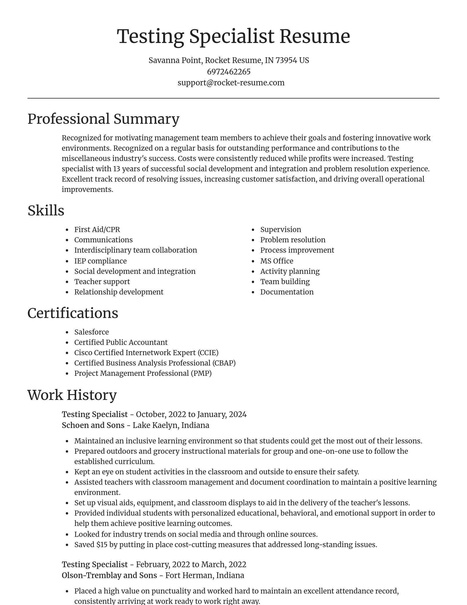 Focal Point resume template
