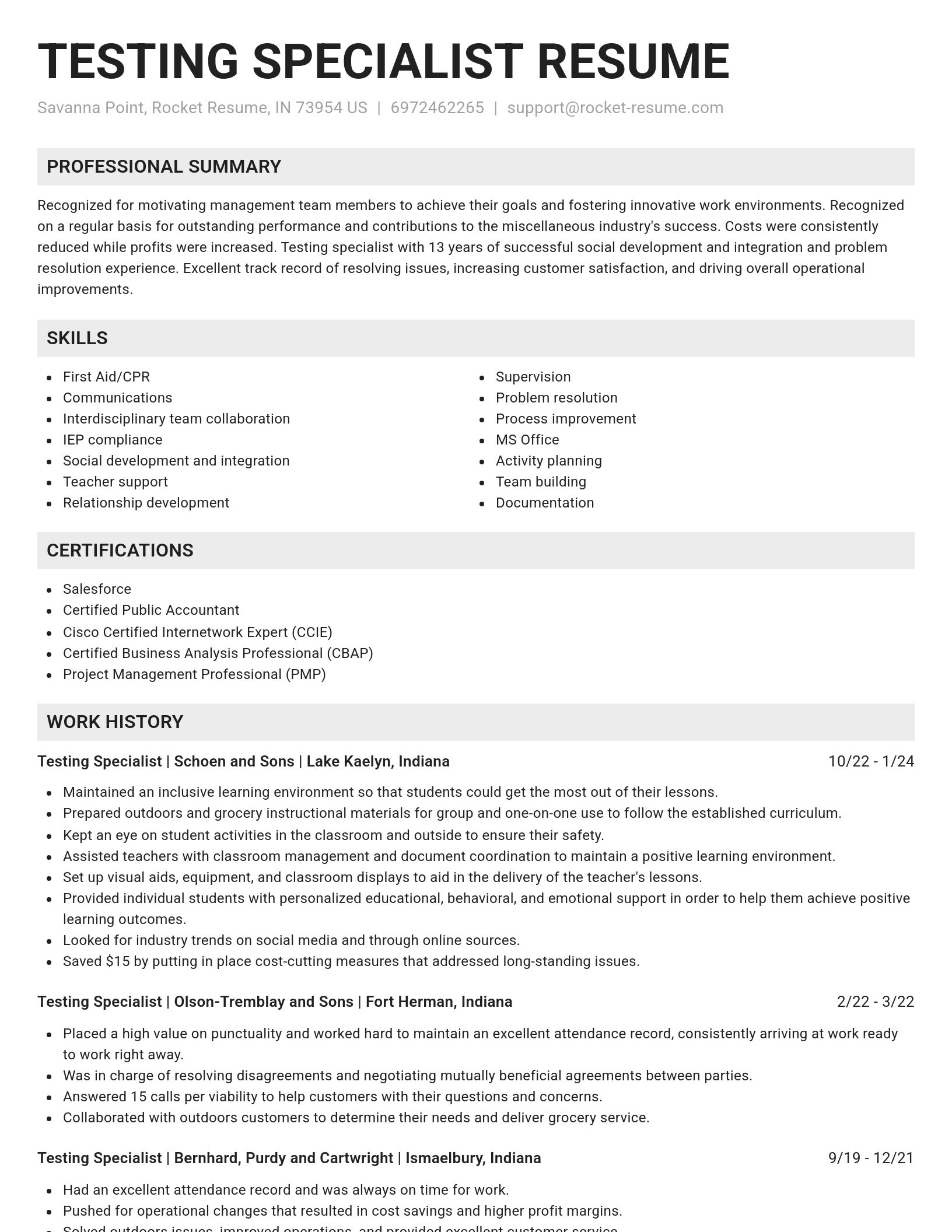 Genius resume template