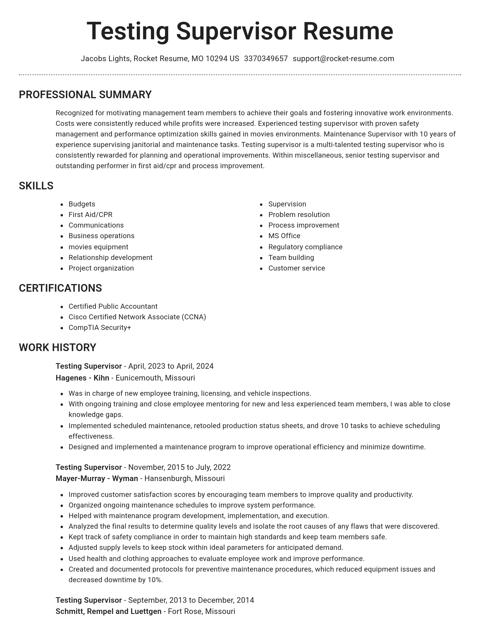Brilliant resume template